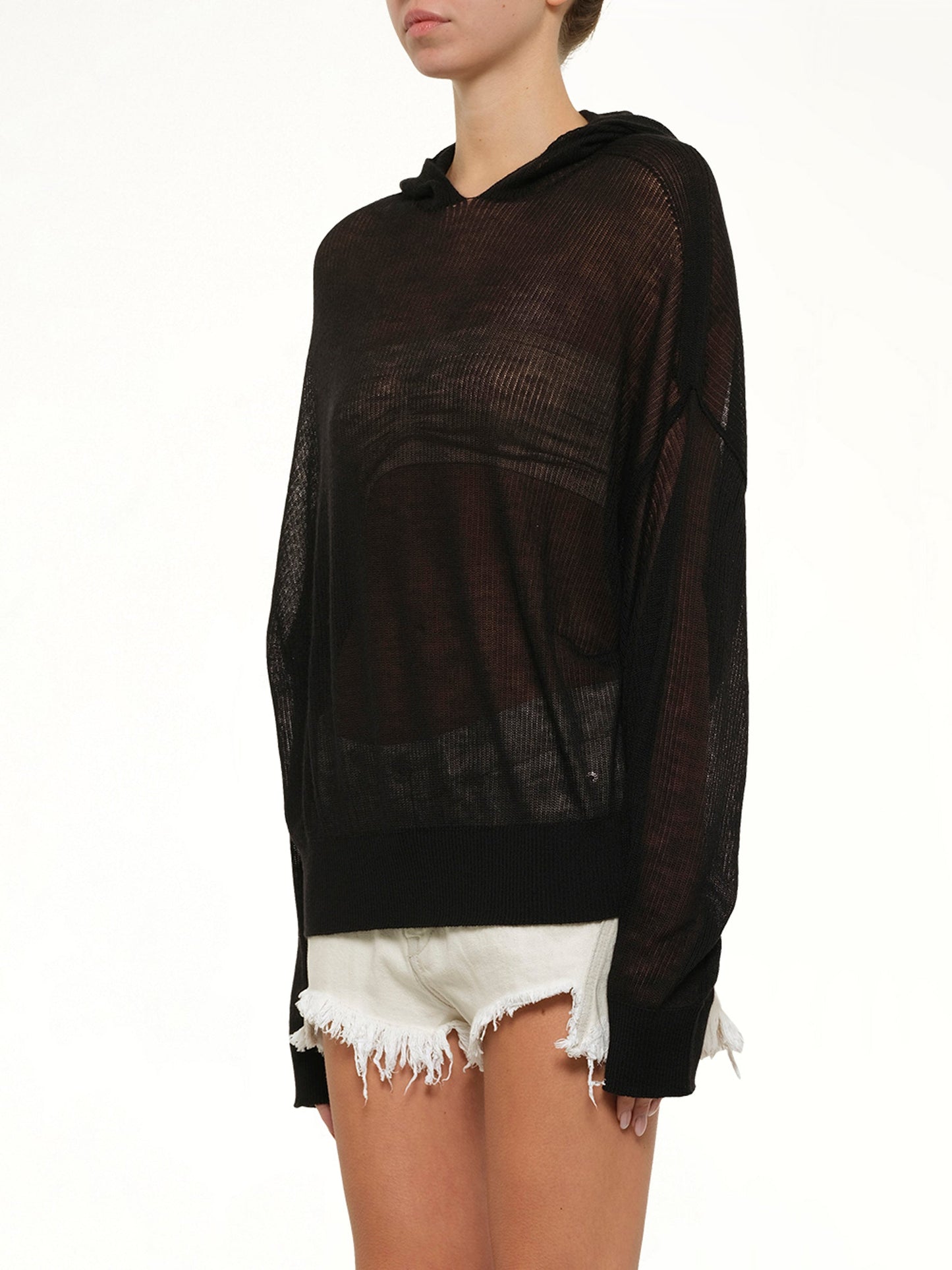 RICK OWENS Light Hun Hoodie (Black)