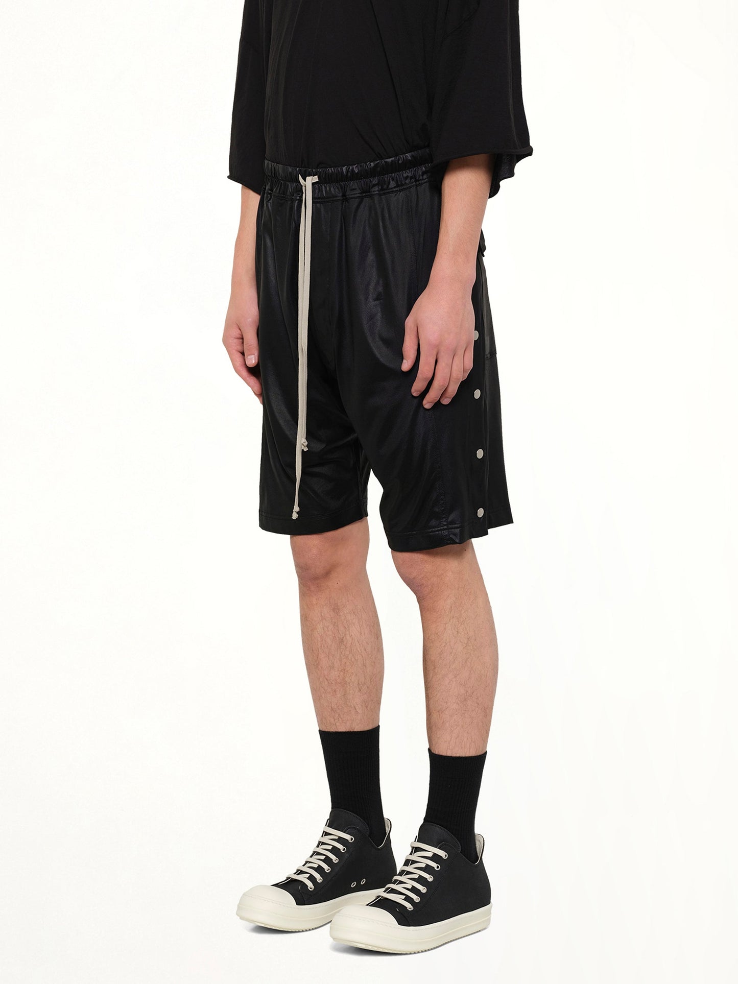 RICK OWENS DRKSHDW Light Wide Pusher Shorts (Black)