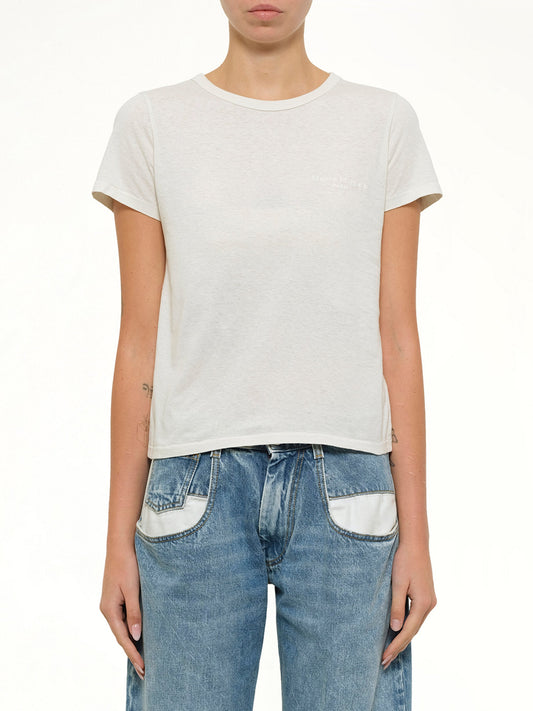 Image of T-Shirts. Product name - Logo Small T-Shirt in White colour by brand - MAISON MARGIELA