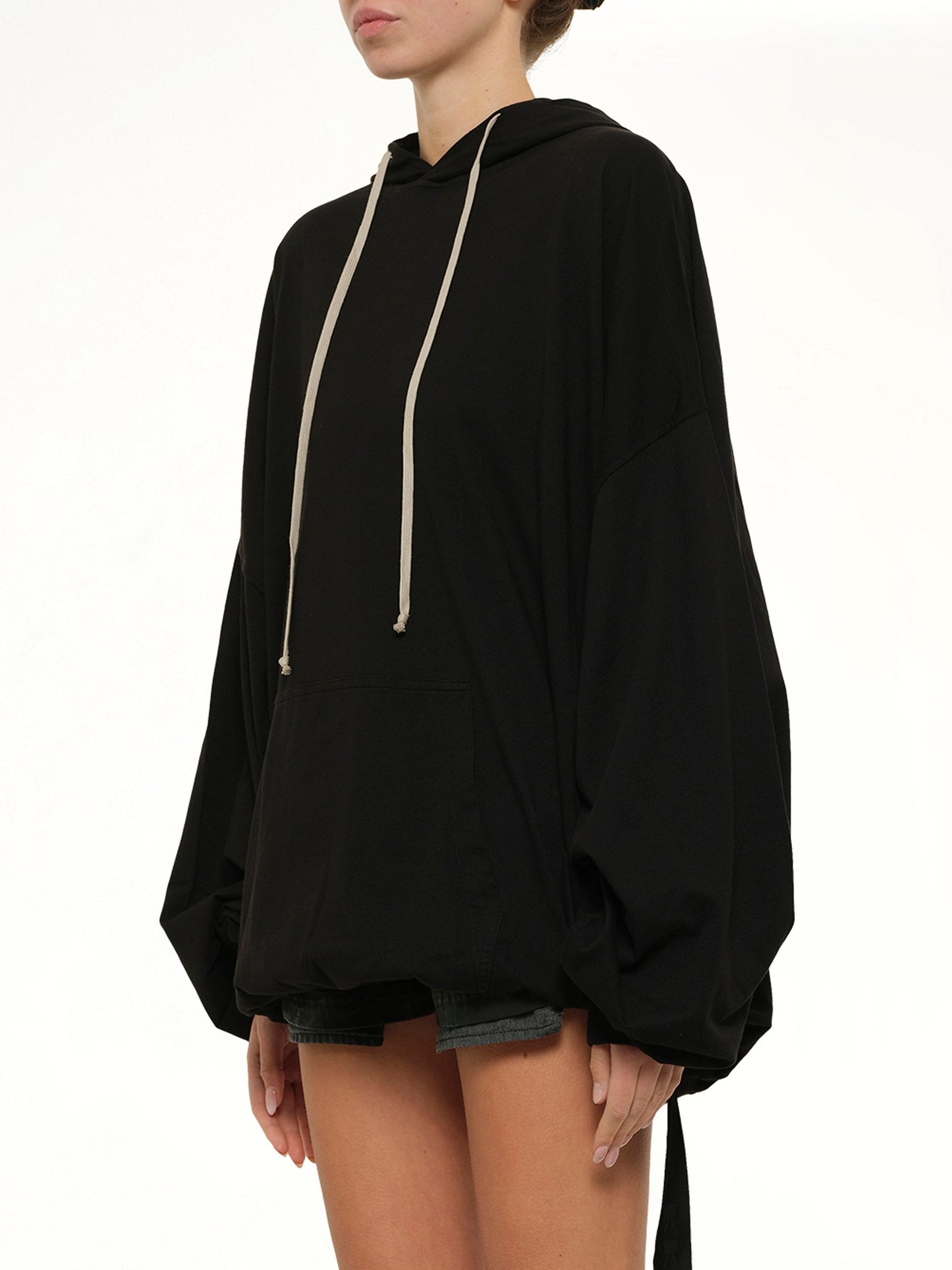RICK OWENS DRKSHDW Hun Hoodie (Black)