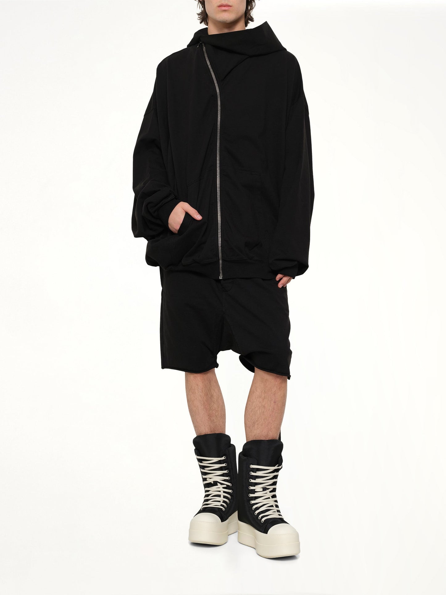 RICK OWENS DRKSHDW Mountain Hun Hoodie (Black)