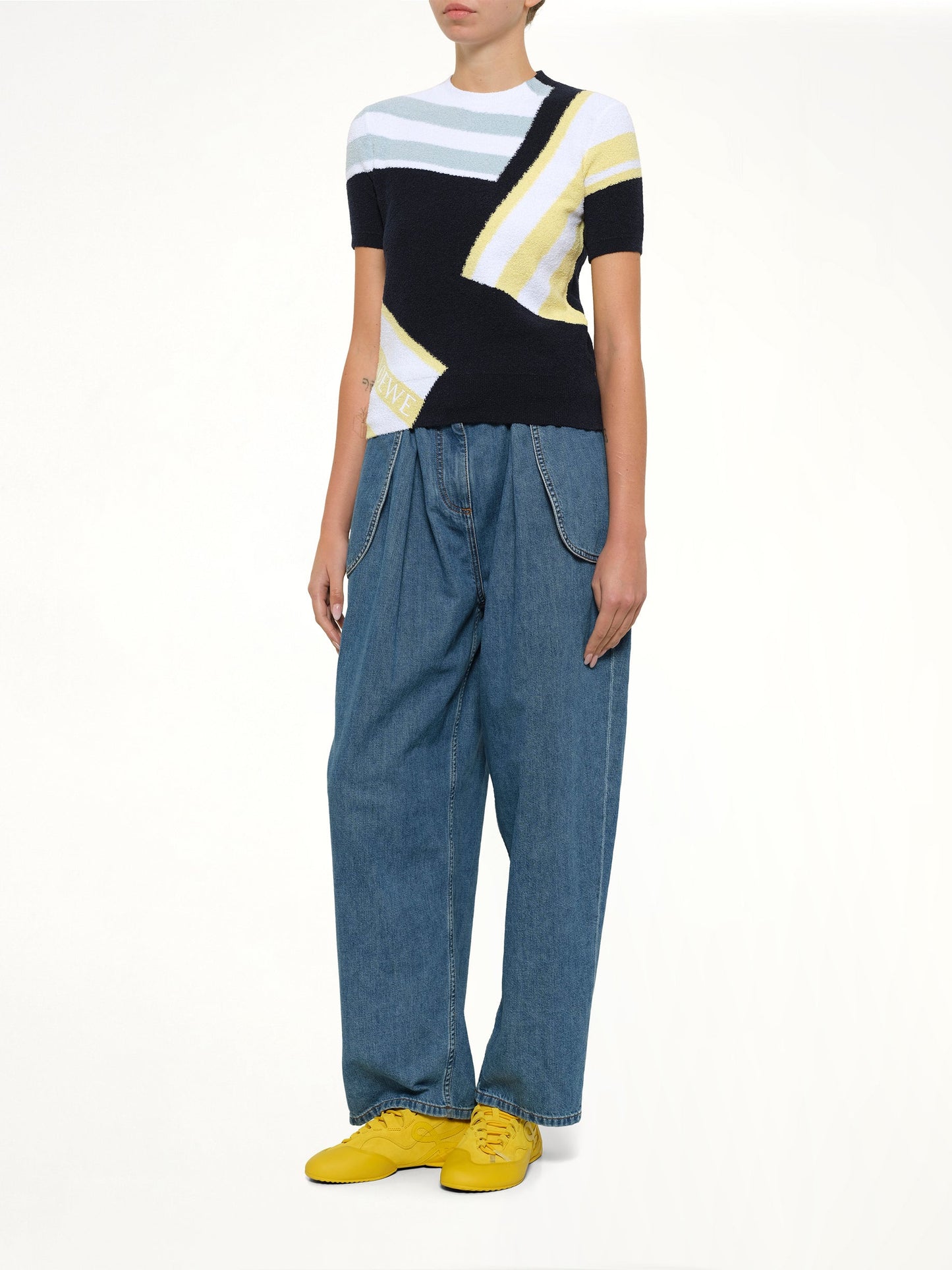 LOEWE Short Sleeve Sweater (Blue)