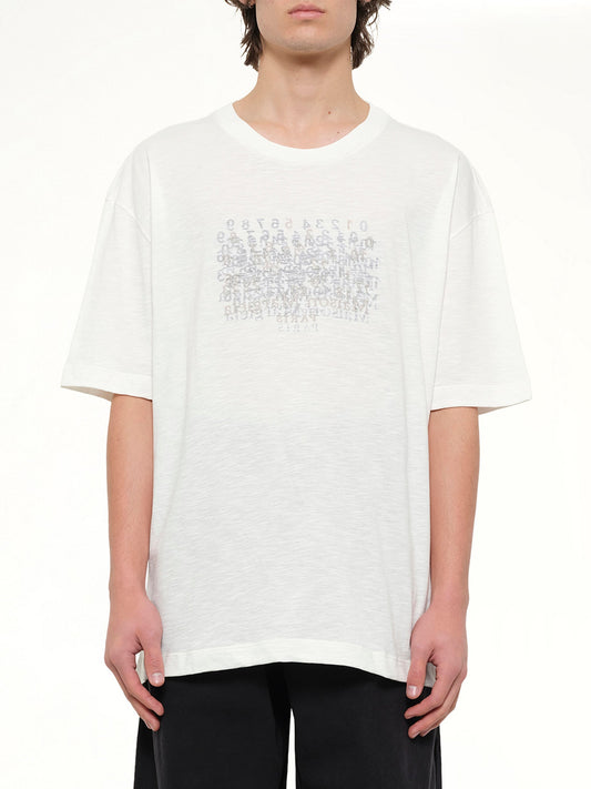 Image of T-Shirts. Product name - Slubby Logo T-Shirt in White colour by brand - MAISON MARGIELA