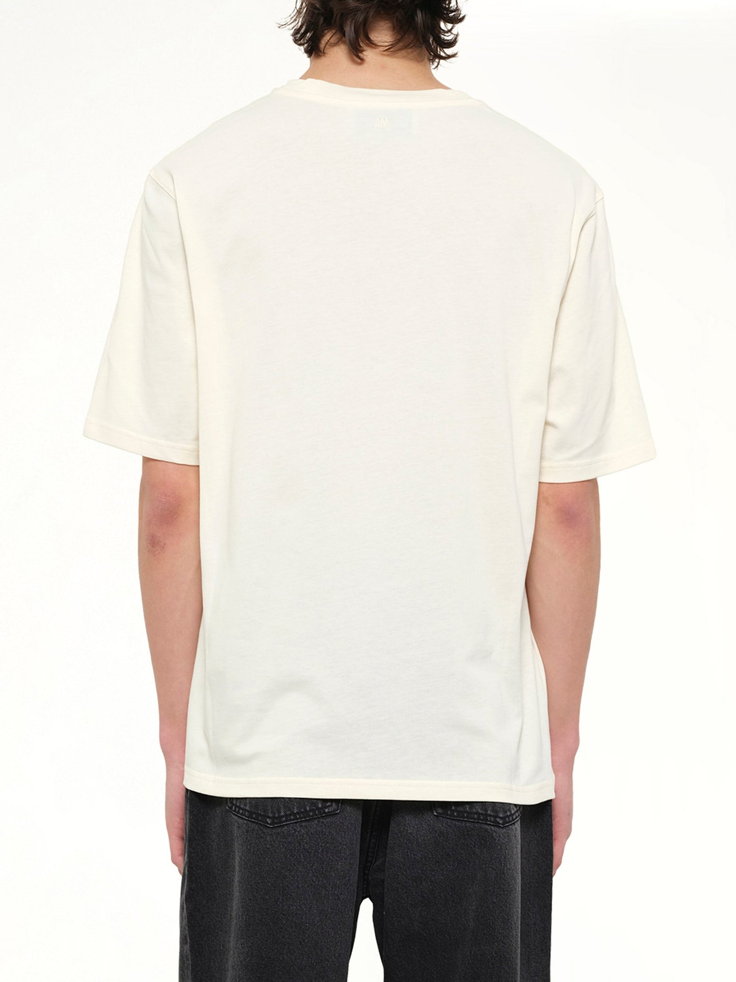 AMI PARIS Small Embossed ADC T-Shirt (Cream)