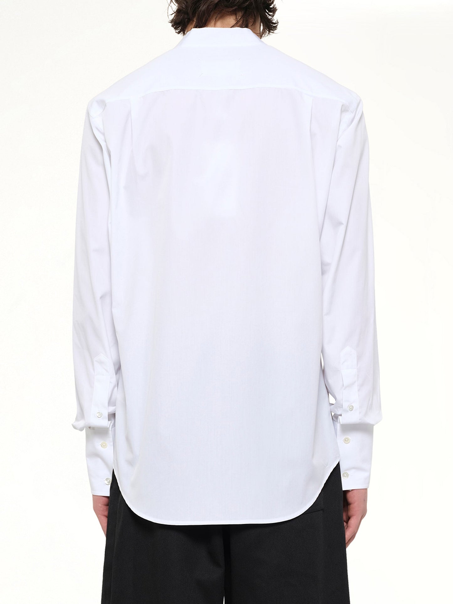 MAISON MARGIELA V Neck Long Sleeved Shirt (White)