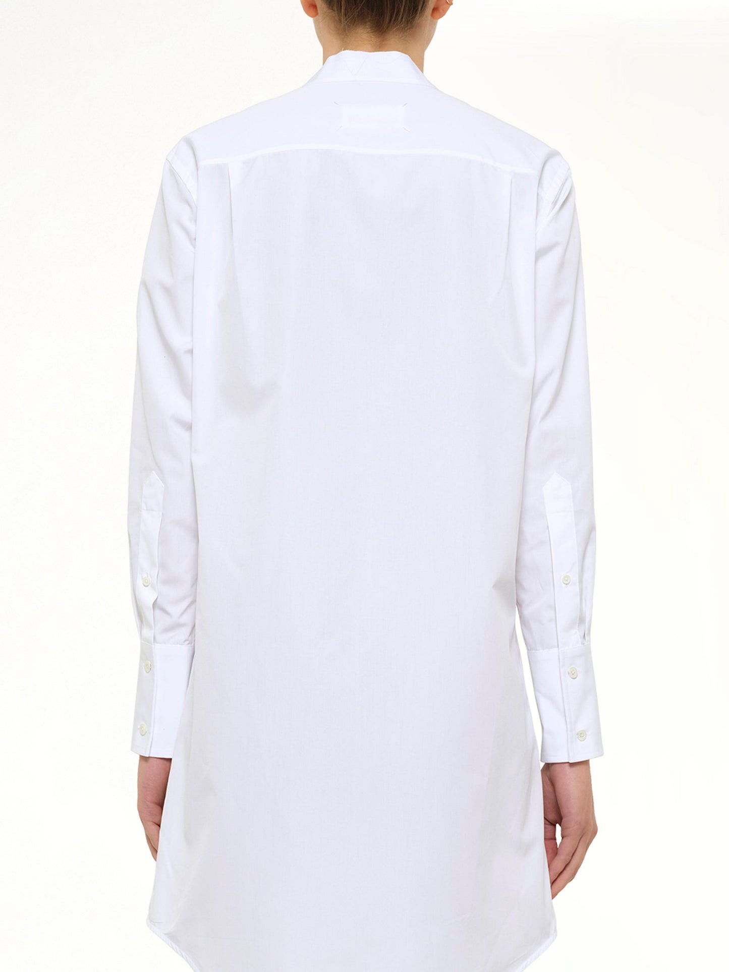 MAISON MARGIELA V Neck Midi Dress (White)