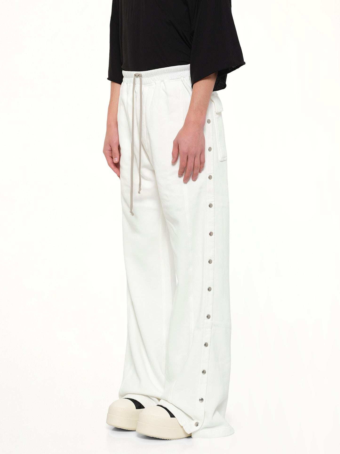 RICK OWENS DRKSHDW Wide Pusher Pants (White)