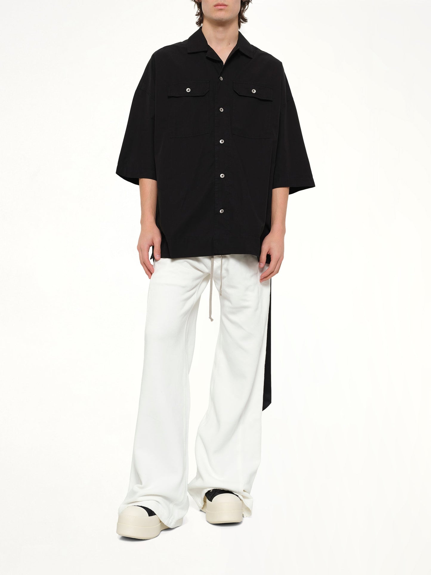 RICK OWENS DRKSHDW Wide Pusher Pants (White)