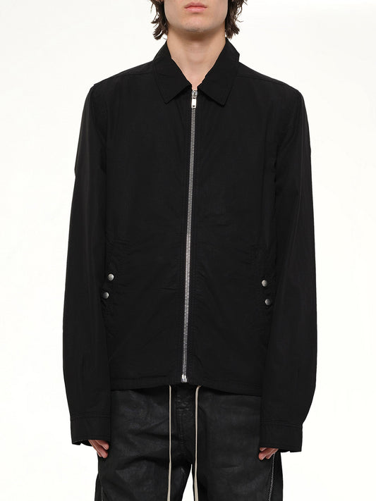 Image of Coats & Jackets. Product name - Zipfront Jacket in Black colour by brand - RICK OWENS DRKSHDW