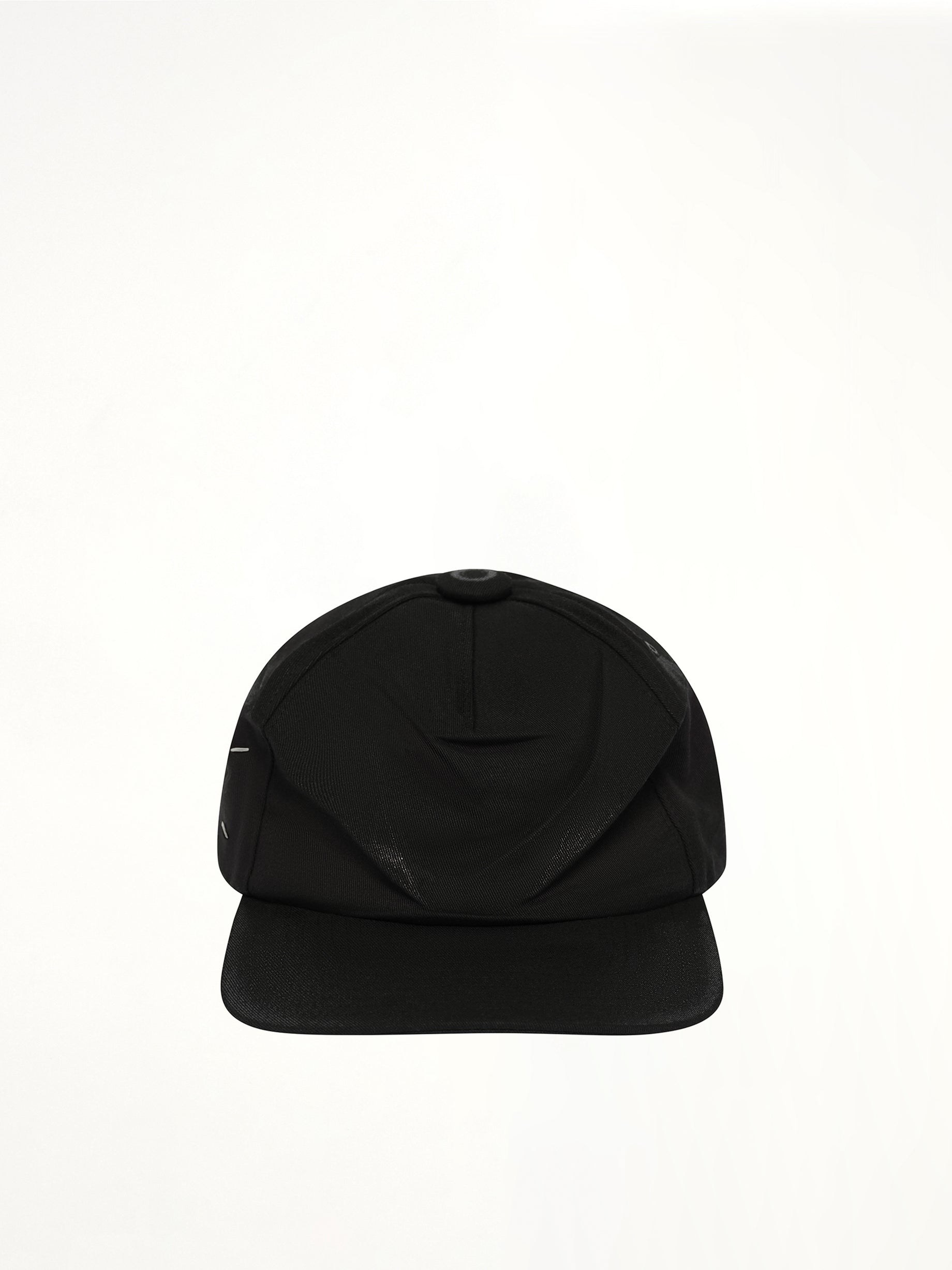 Image of Hats. Product name - 4 Stitches Hat in Black colour by brand - MAISON MARGIELA