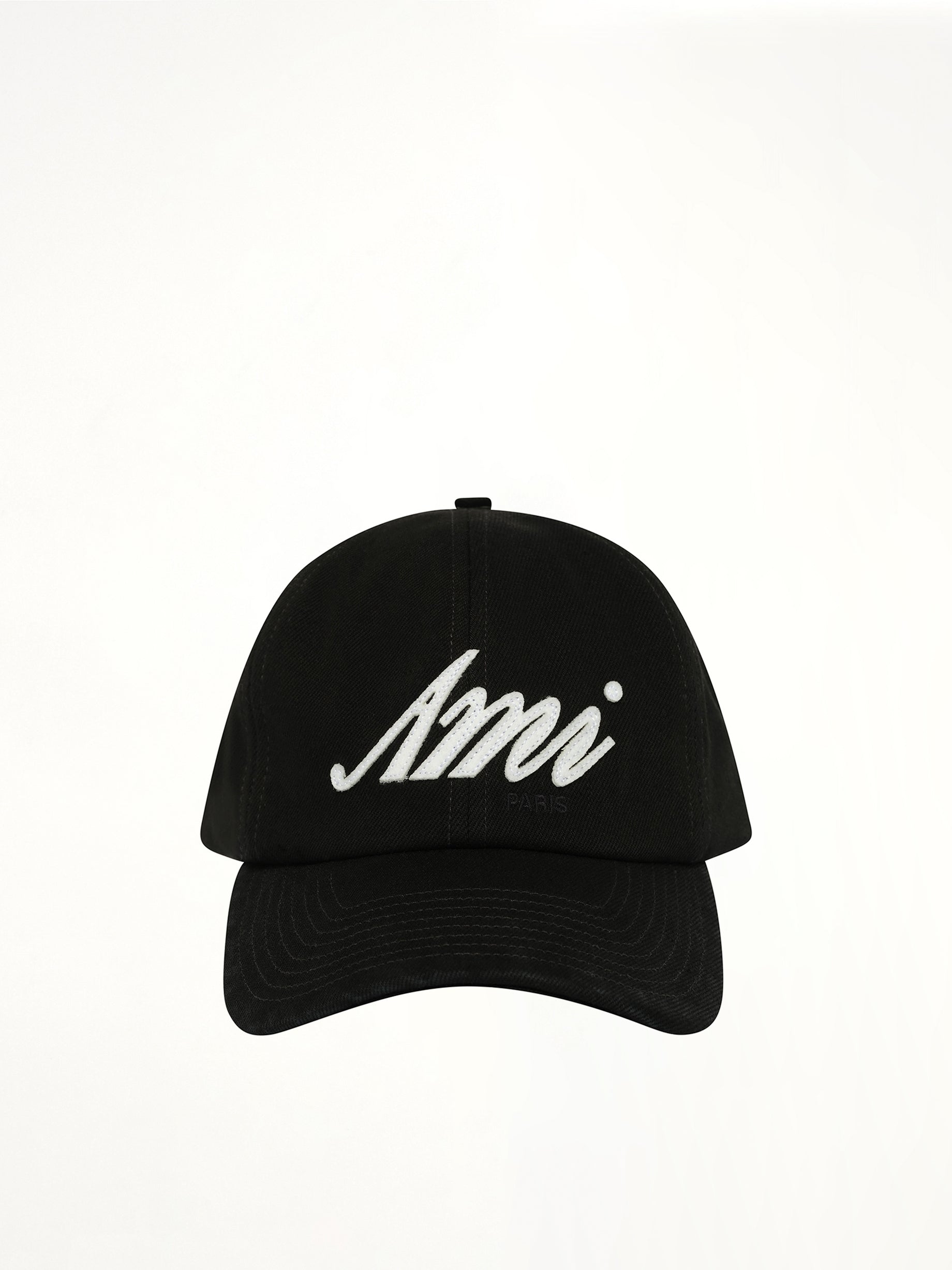 Image of Hats. Product name - Ami Felt Cap in Black colour by brand - AMI PARIS