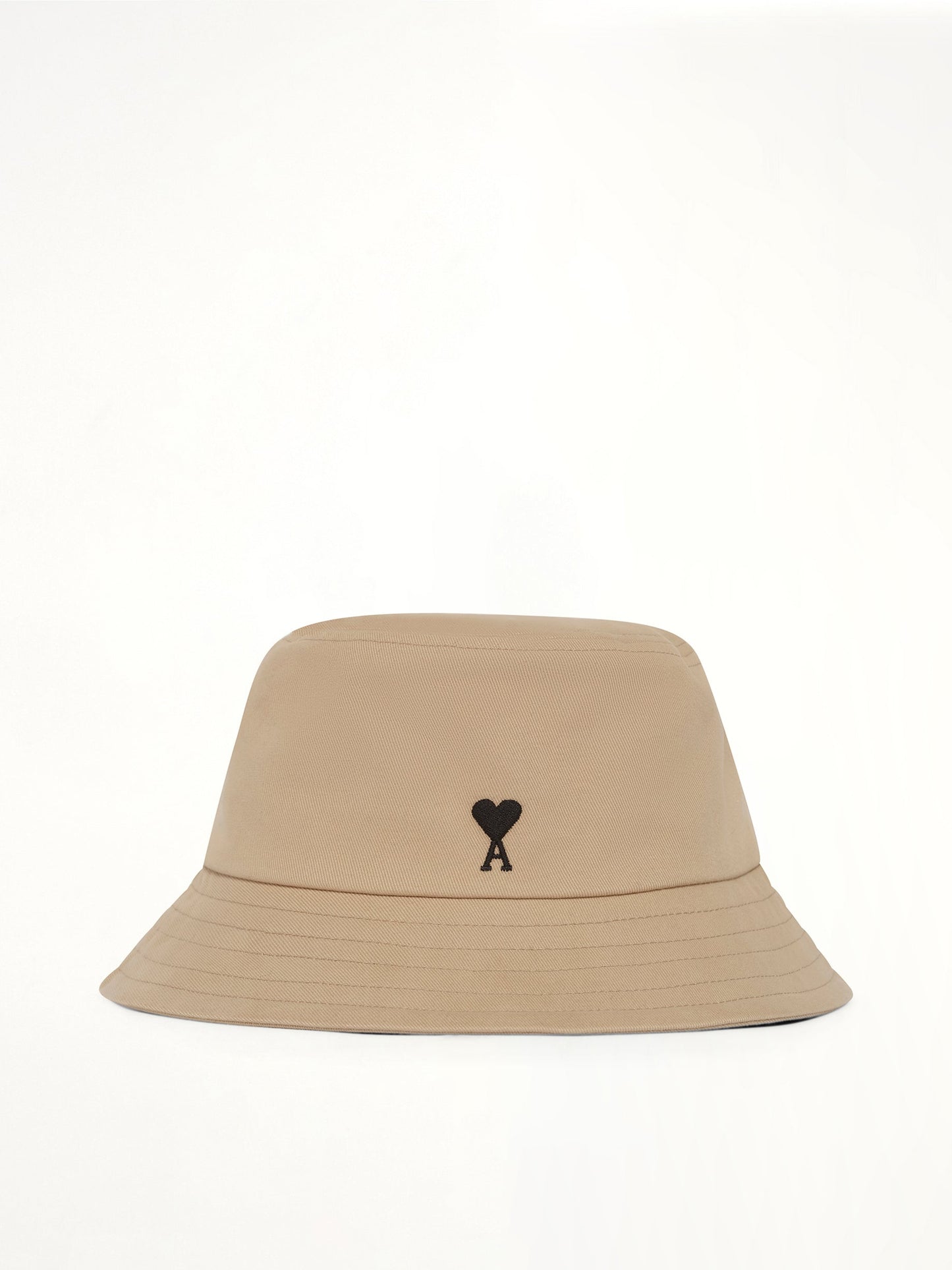 Image of Hats. Product name - Black Ami De Coeur Bucket Hat in Beige colour by brand - AMI PARIS