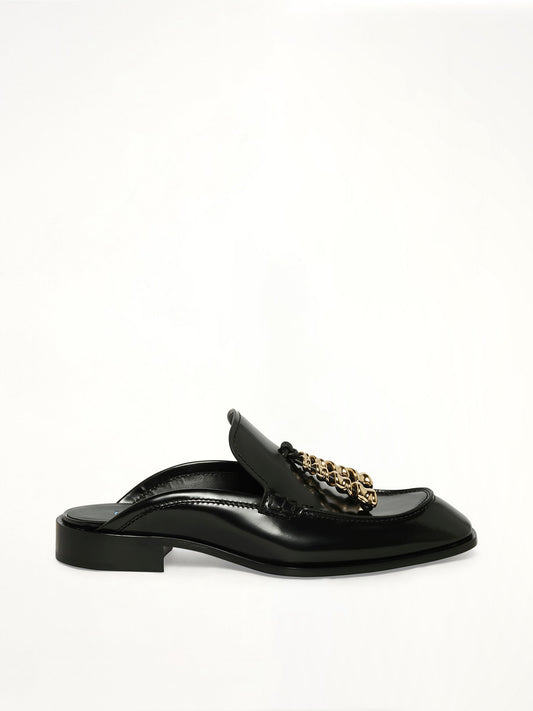Image of Flats. Product name - Edge Loafer Mule in Black colour by brand - LOEWE