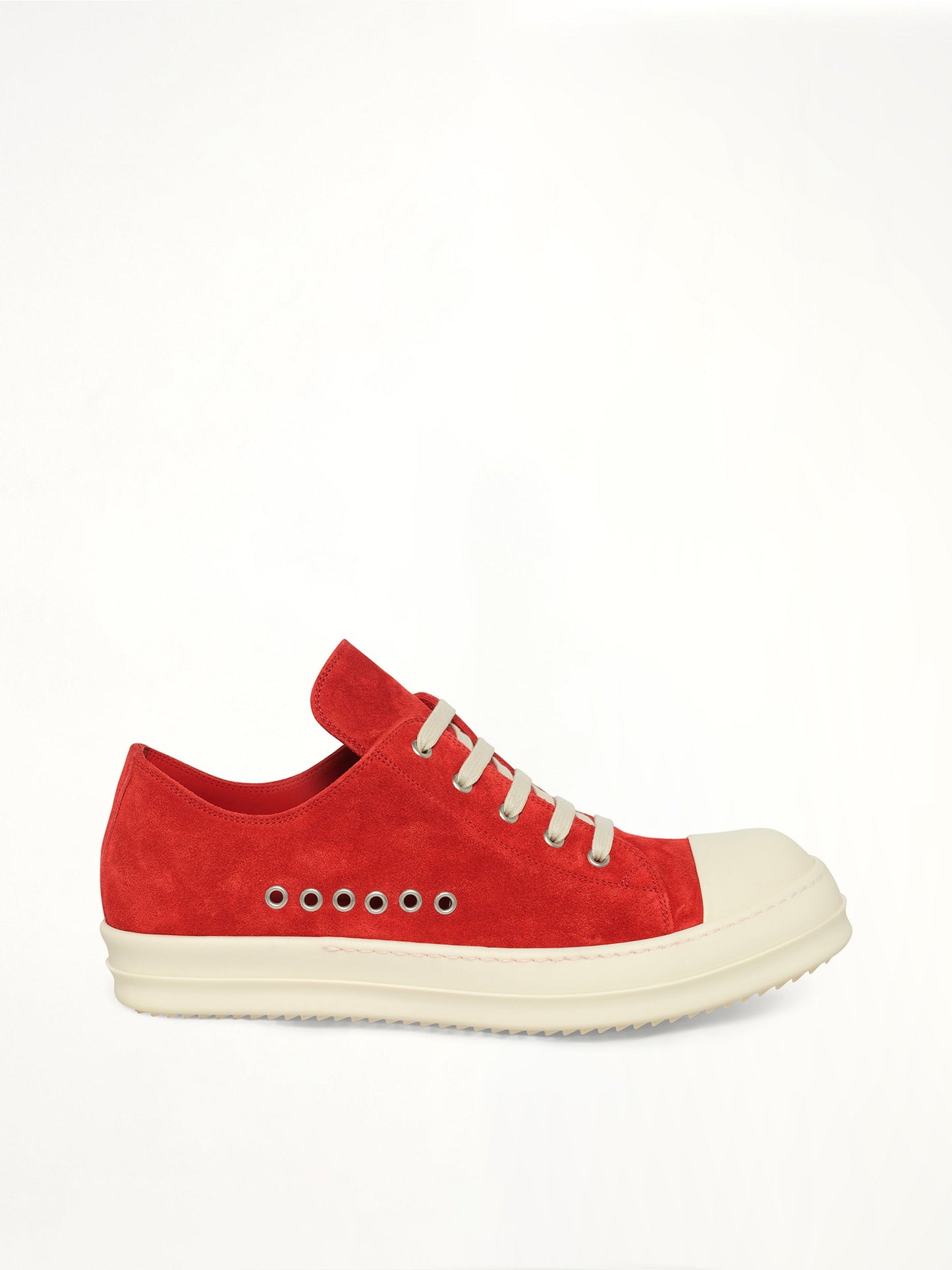 Image of Sneakers. Product name - Extreme Low Sneaks in Red colour by brand - RICK OWENS