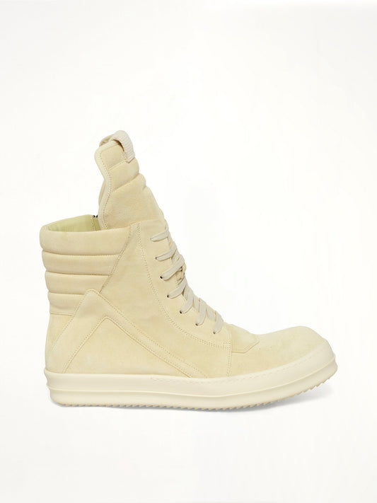 Image of Sneakers. Product name - Geobasket in Beige colour by brand - RICK OWENS