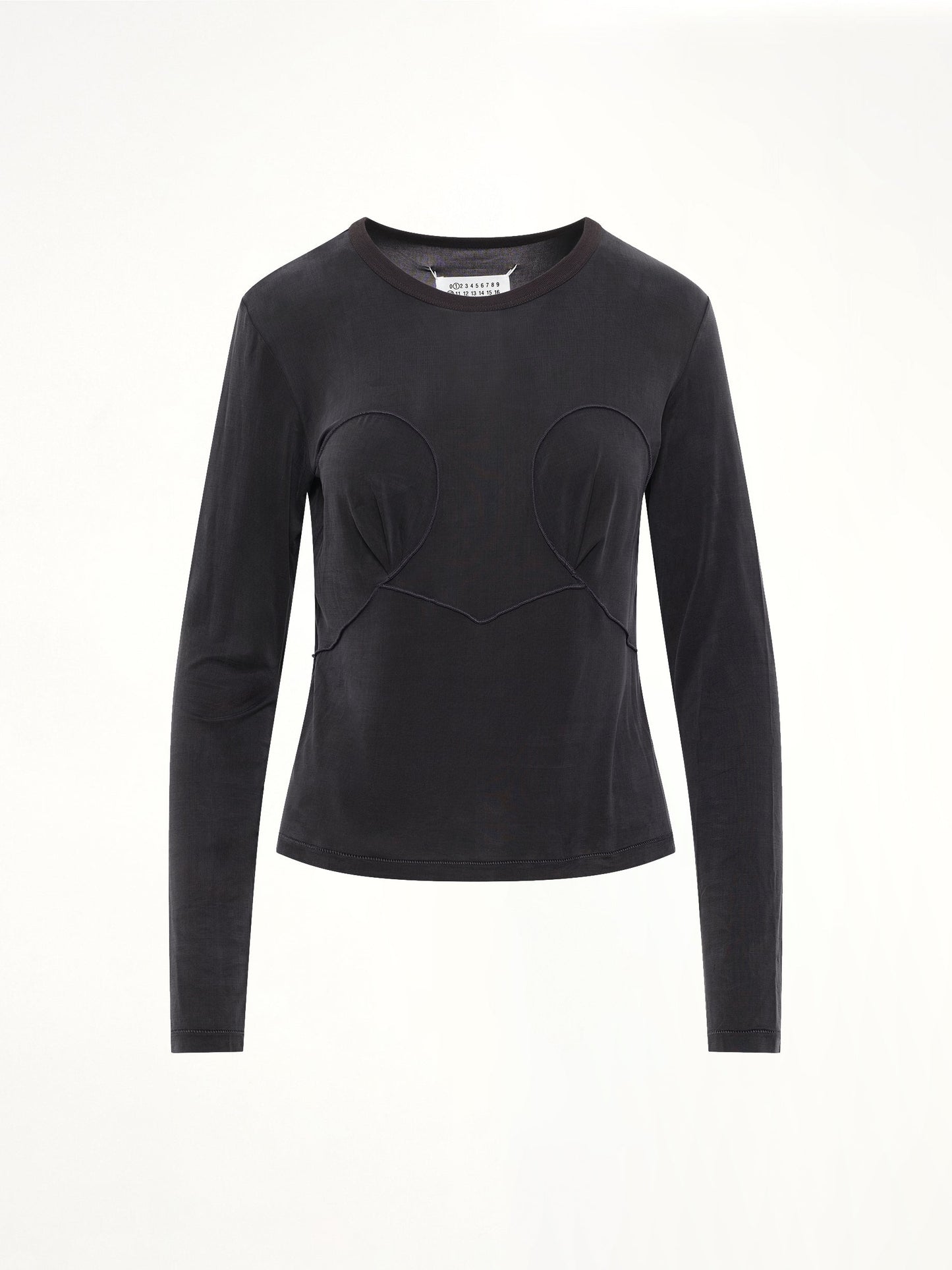 MAISON MARGIELA Cut-out Long Sleeve T-Shirt (Black)