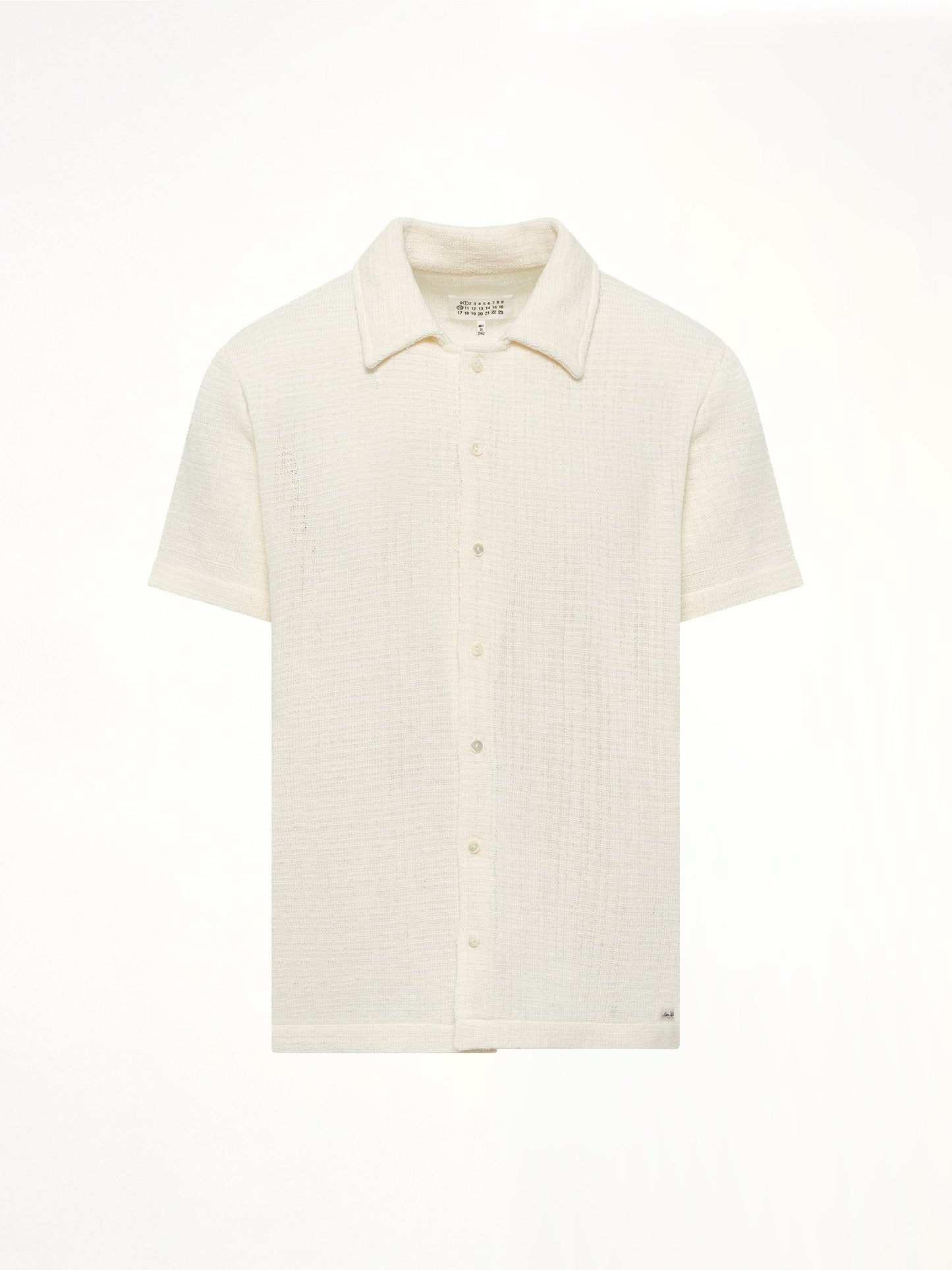 MAISON MARGIELA Linen Short Sleeve Shirt (White)