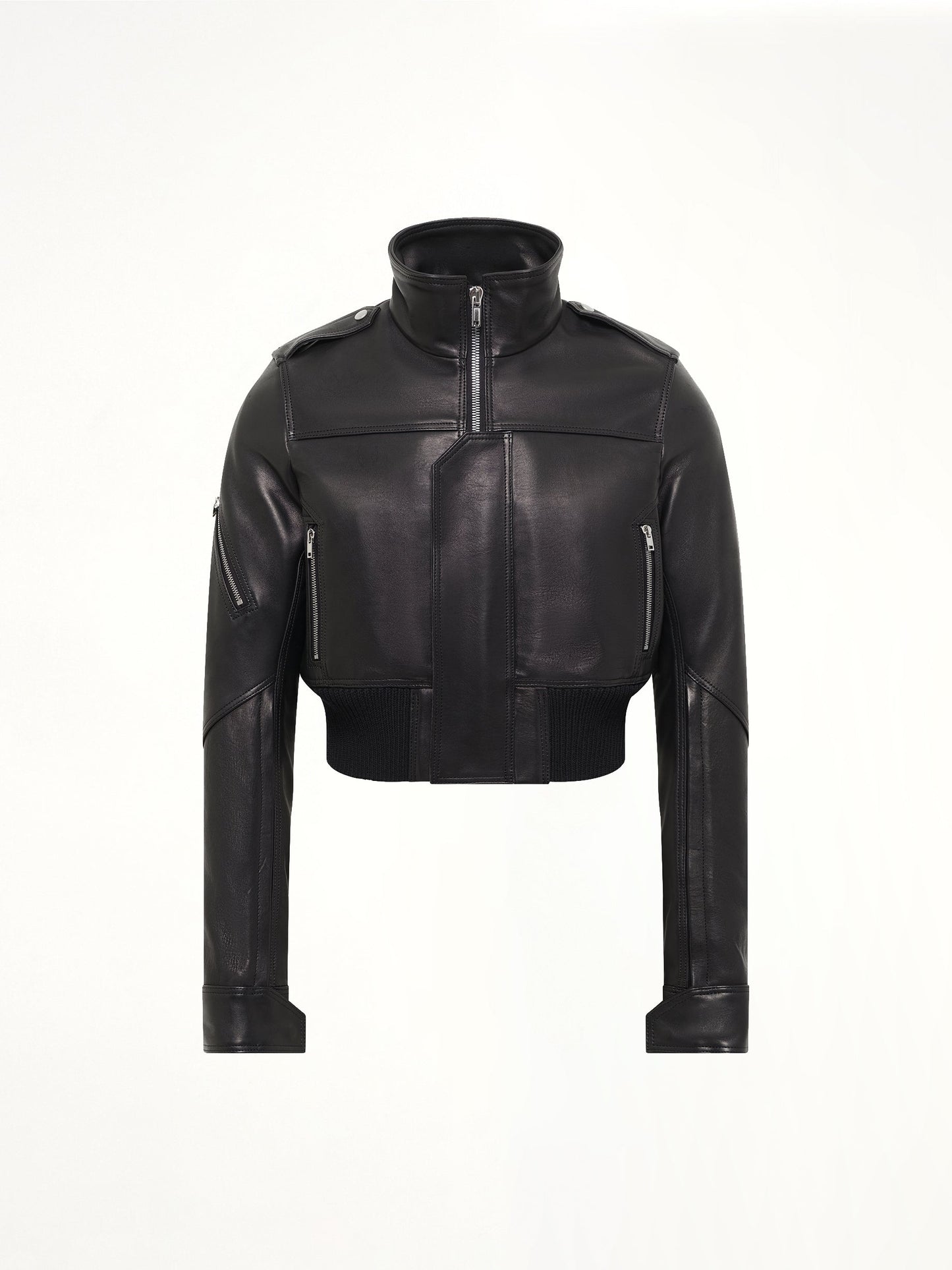 RICK OWENS Rev Leather Jacket (Black)