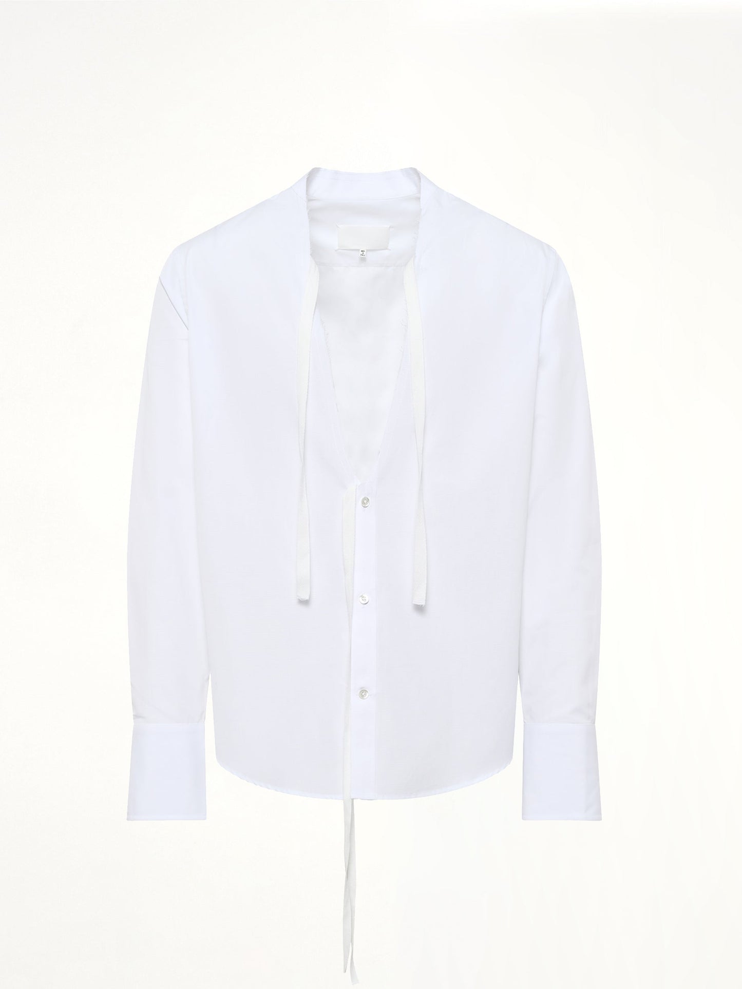 MAISON MARGIELA V Neck Long Sleeved Shirt (White)