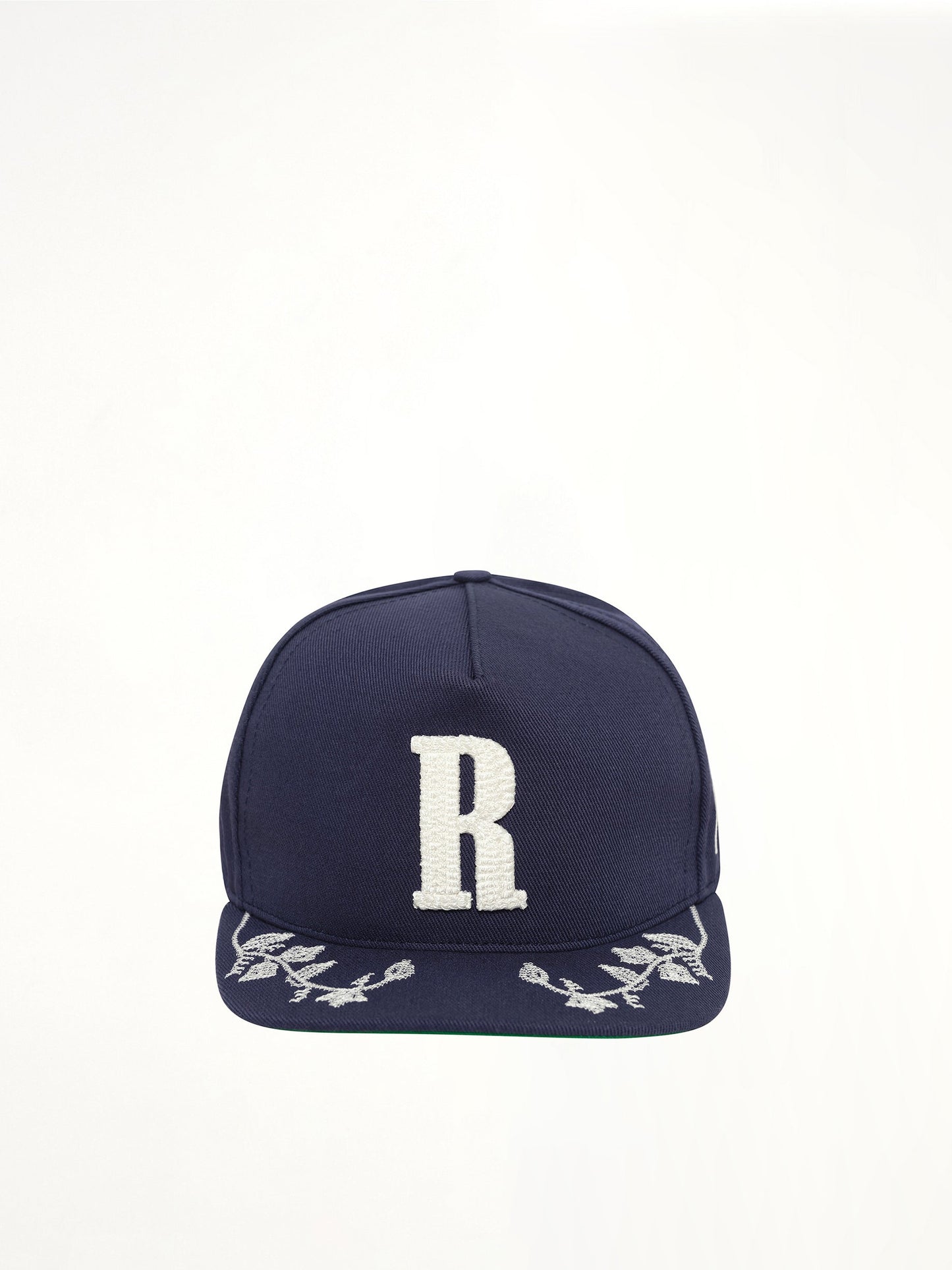 Image of Hats. Product name - Grapevine R-Crown Fitted Hat in Navy colour by brand - RHUDE