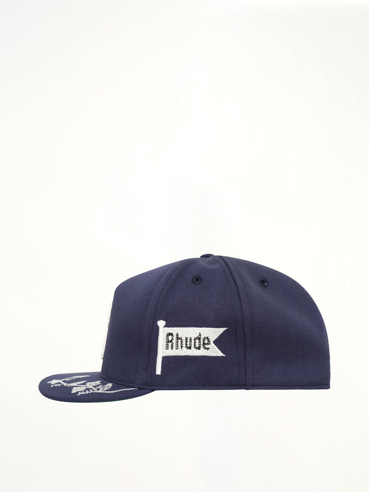 RHUDE Grapevine R-Crown Fitted Hat (Navy)