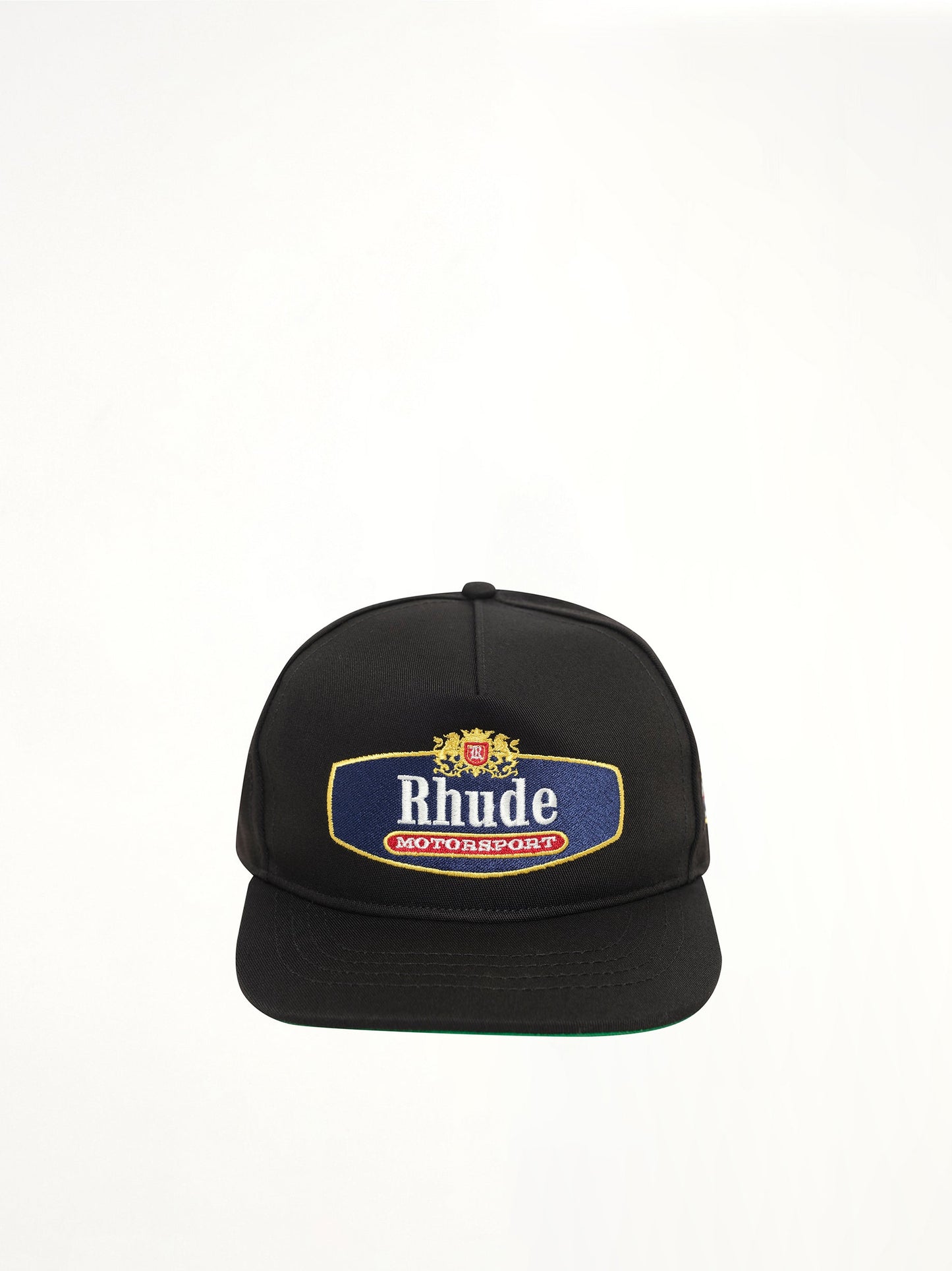 Image of Hats. Product name - Racing Crest Hat in Black colour by brand - RHUDE