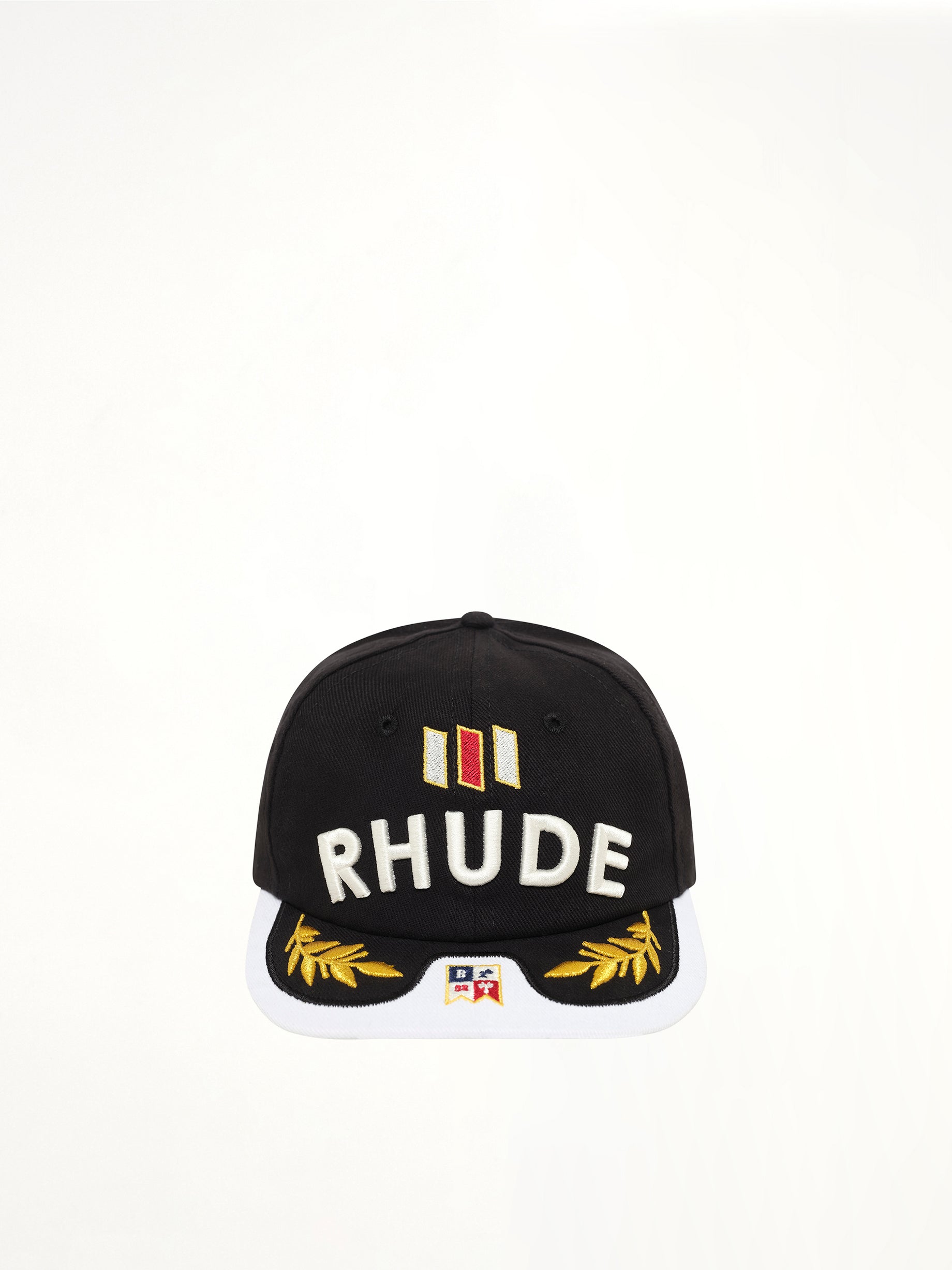 Image of Hats. Product name - Souvenir Logo Hat in Black colour by brand - RHUDE