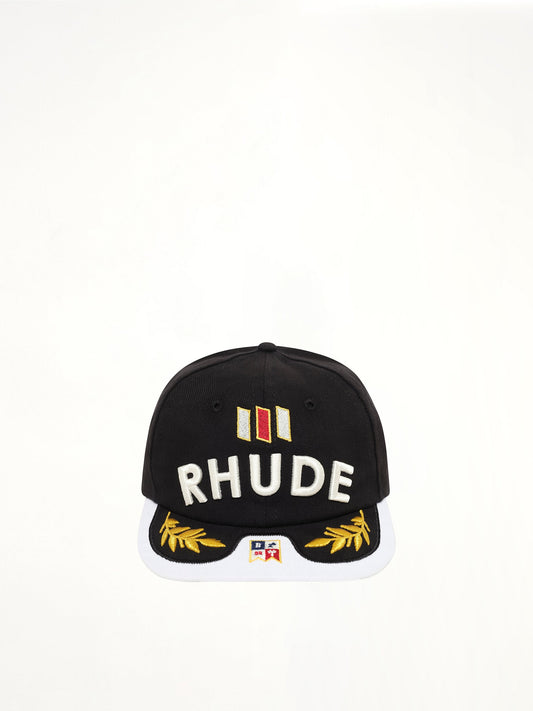 Image of Hats. Product name - Souvenir Logo Hat in Black colour by brand - RHUDE
