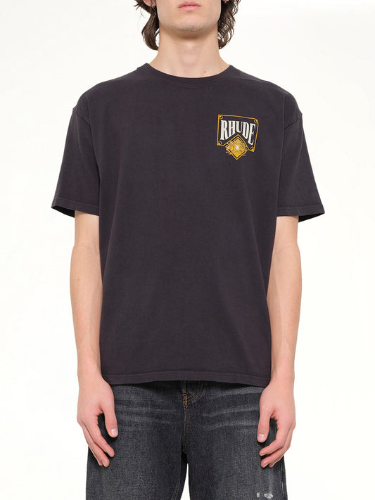 Image of T-Shirts. Product name - Rhude Playing Card T-Shirt in Black colour by brand - RHUDE