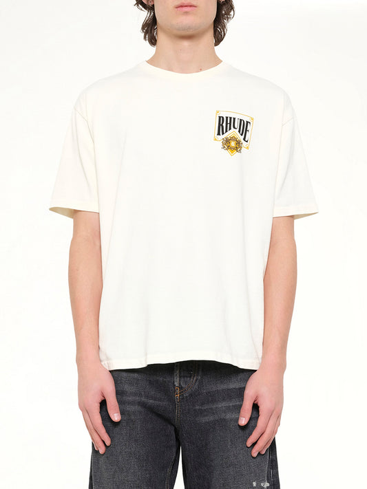 Image of T-Shirts. Product name - Rhude Playing Card T-Shirt in White colour by brand - RHUDE