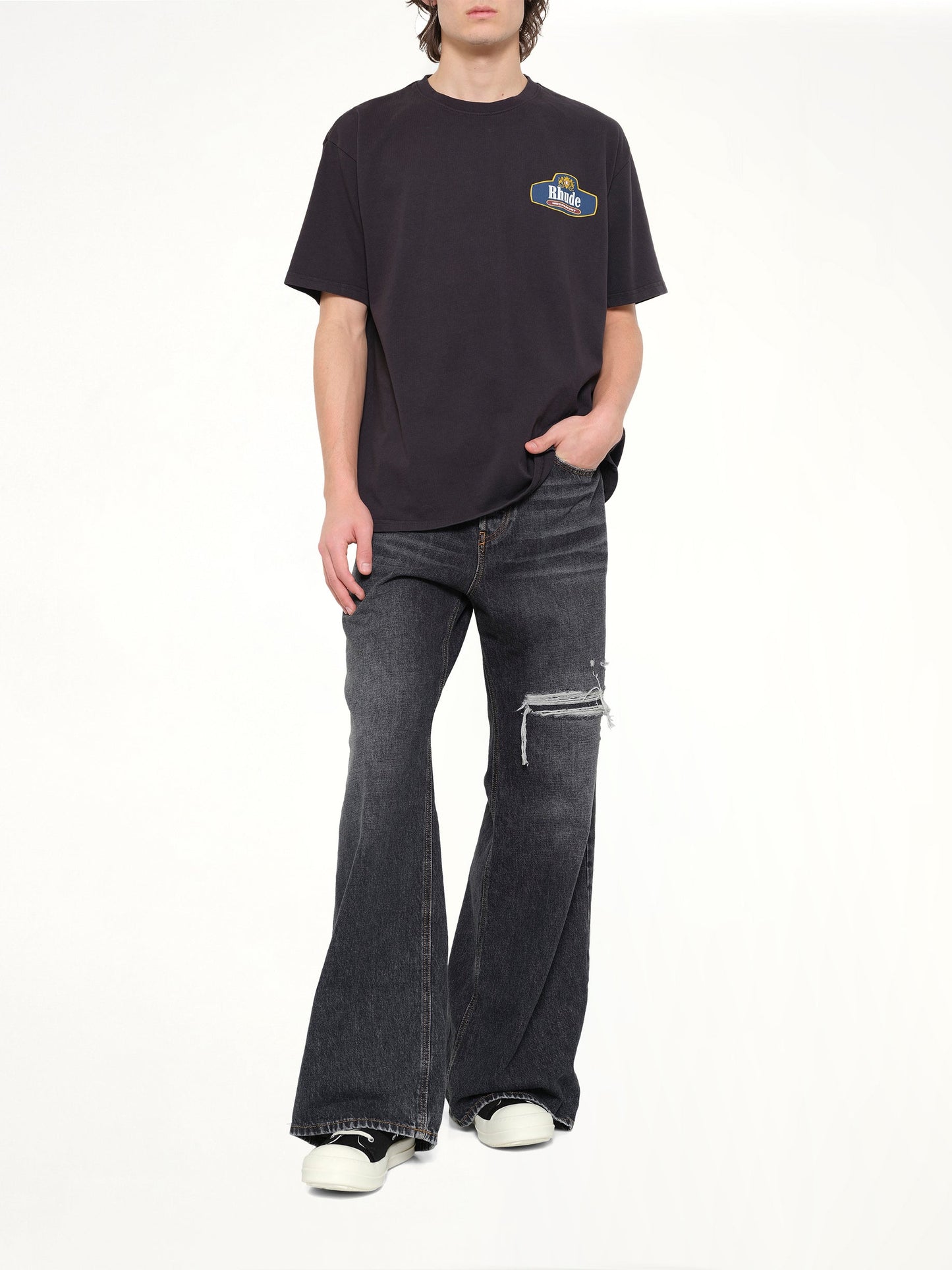 Rhude Racing Crest T-Shirt (Black)
