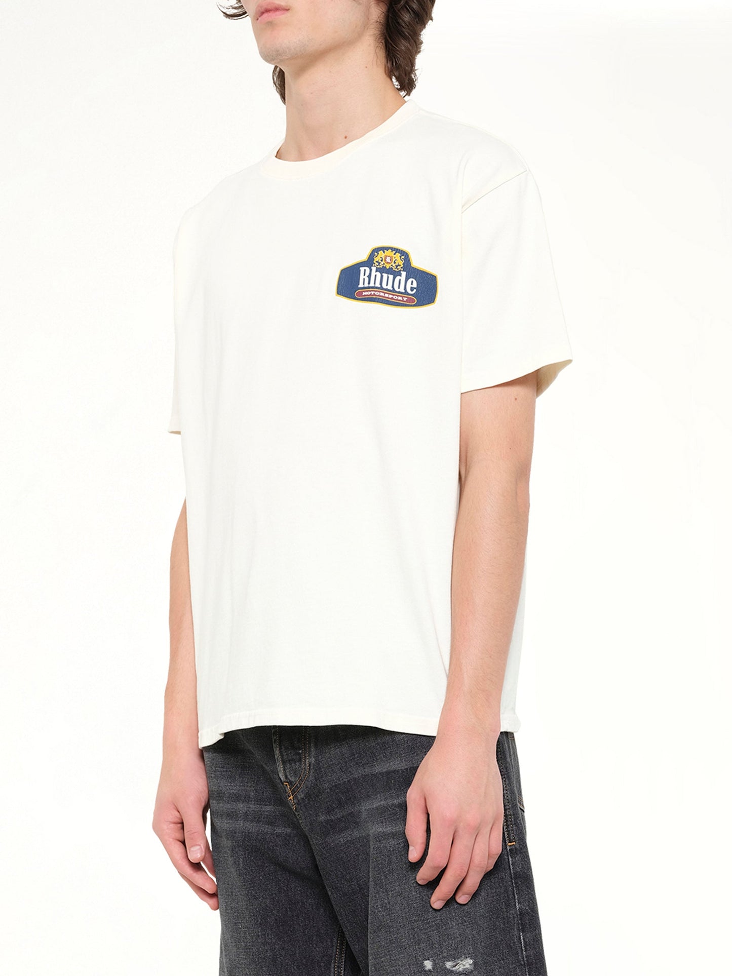 Rhude Racing Crest T-Shirt (White)