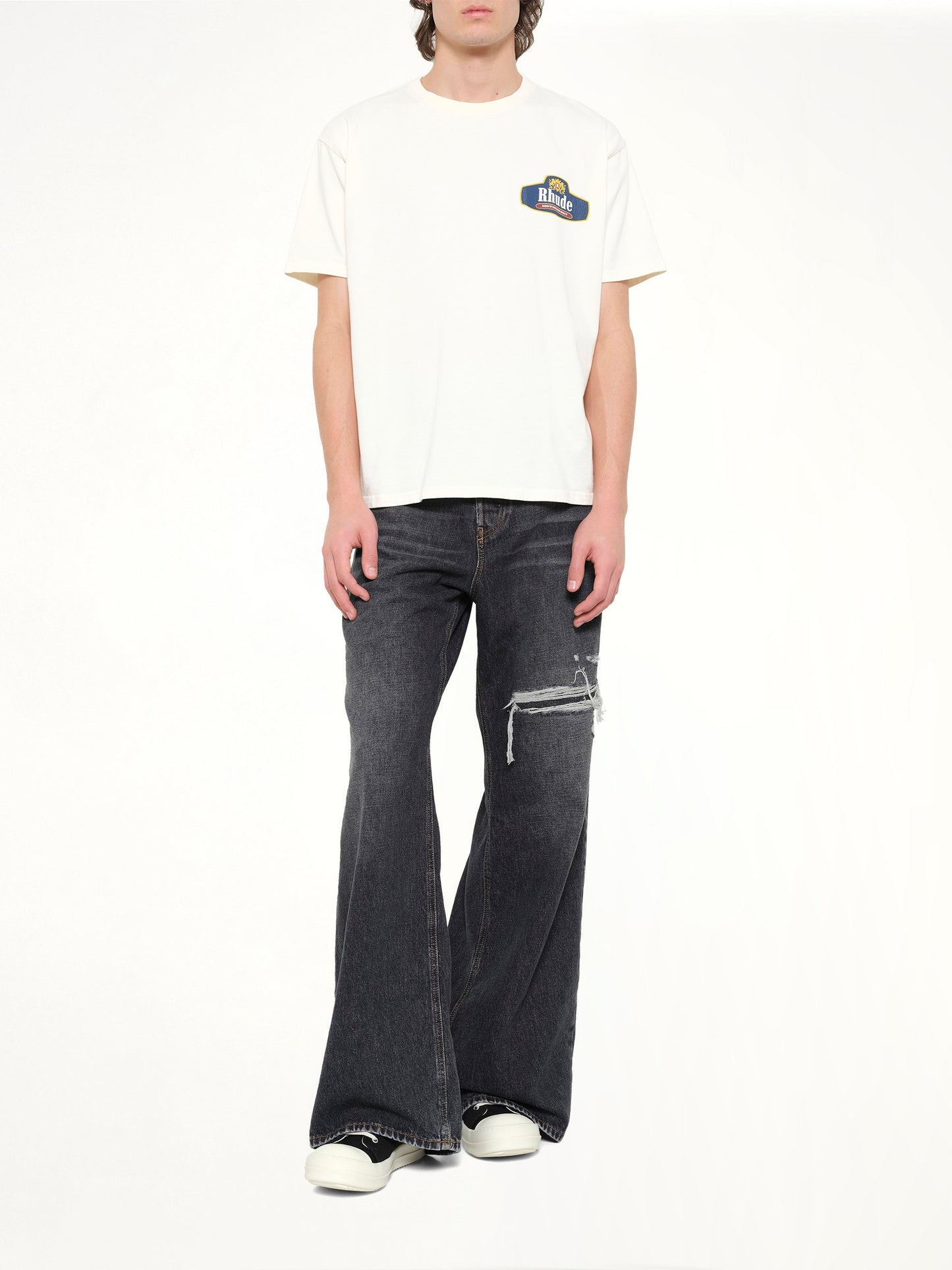 Rhude Racing Crest T-Shirt (White)