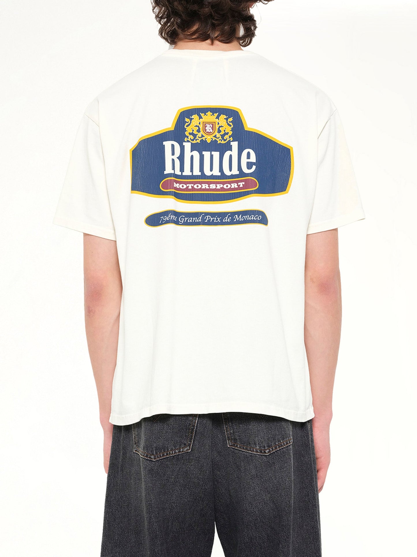 Rhude Racing Crest T-Shirt (White)