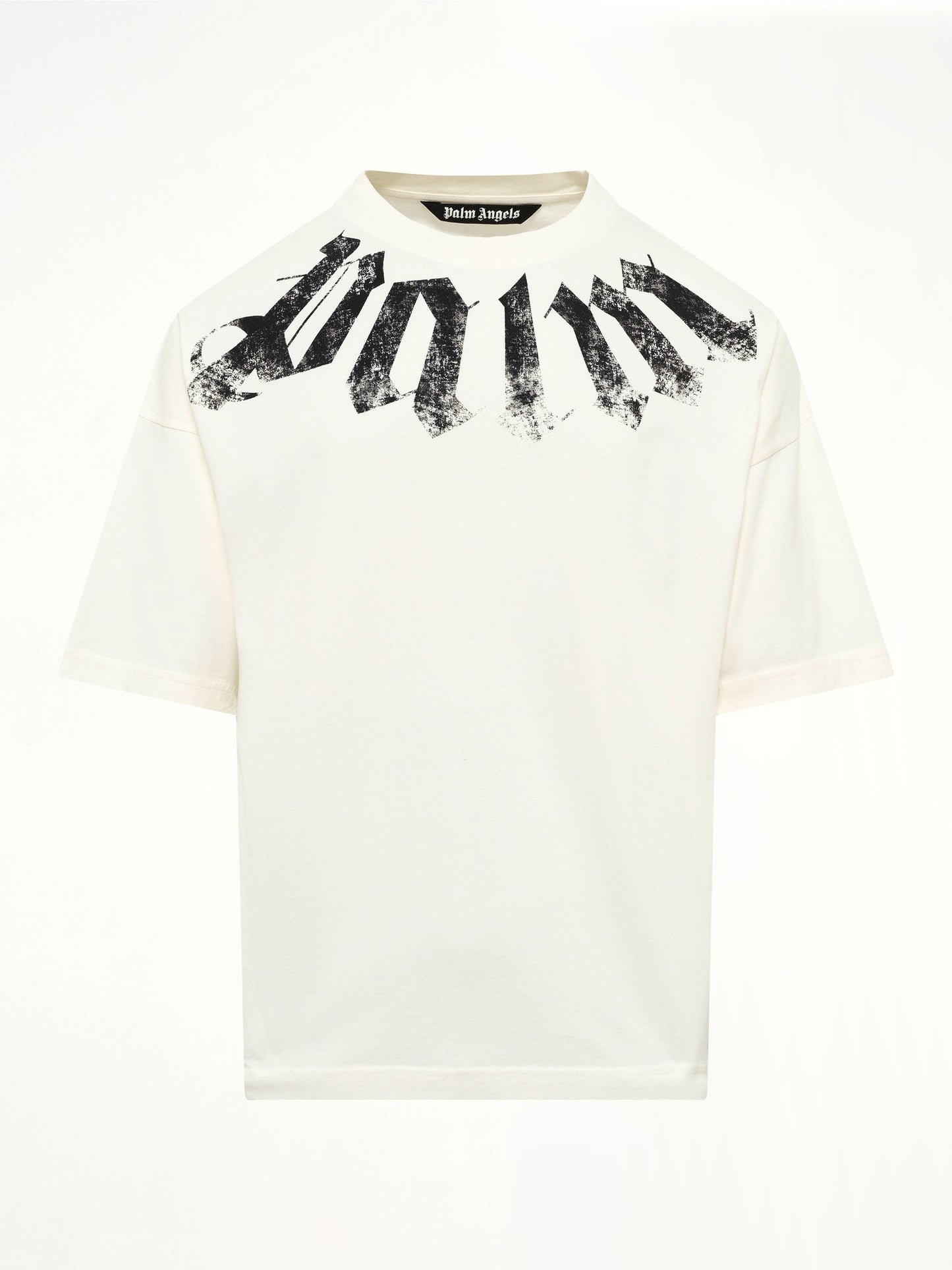 PALM ANGELS Big Neck Logo Loose T-Shirt (White)