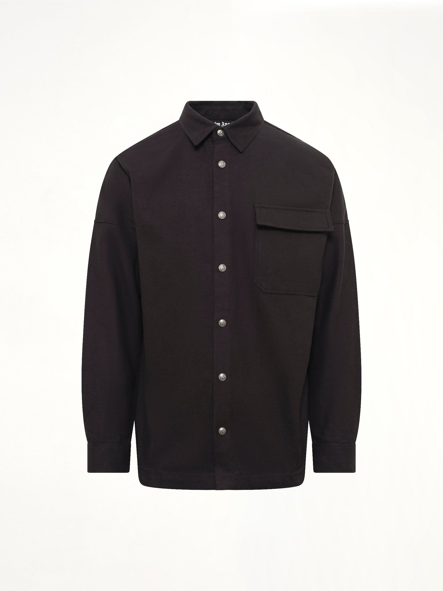 PALM ANGELS Logo Loose Overshirt (Black)