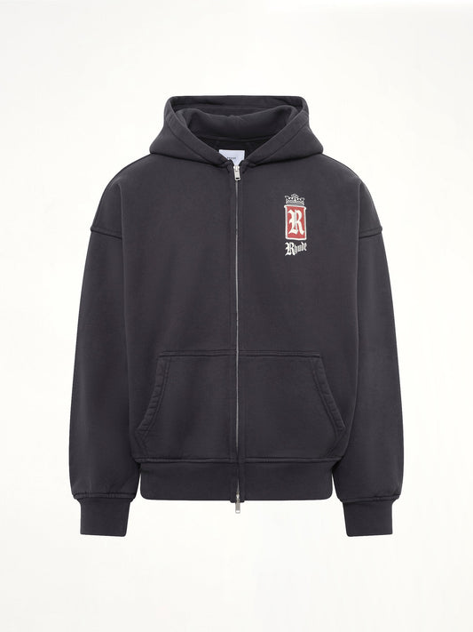 Rhude Fumar 91 Zip-Up Hoodie (Black)