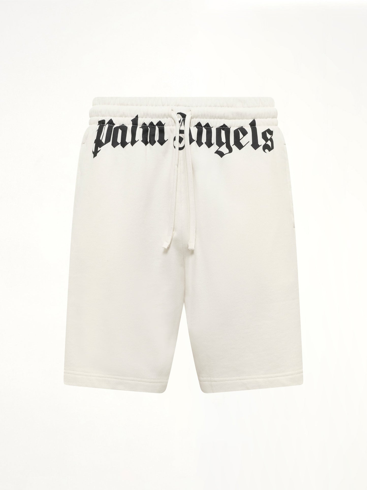PALM ANGELS Waist Logo Sweatshorts (White)