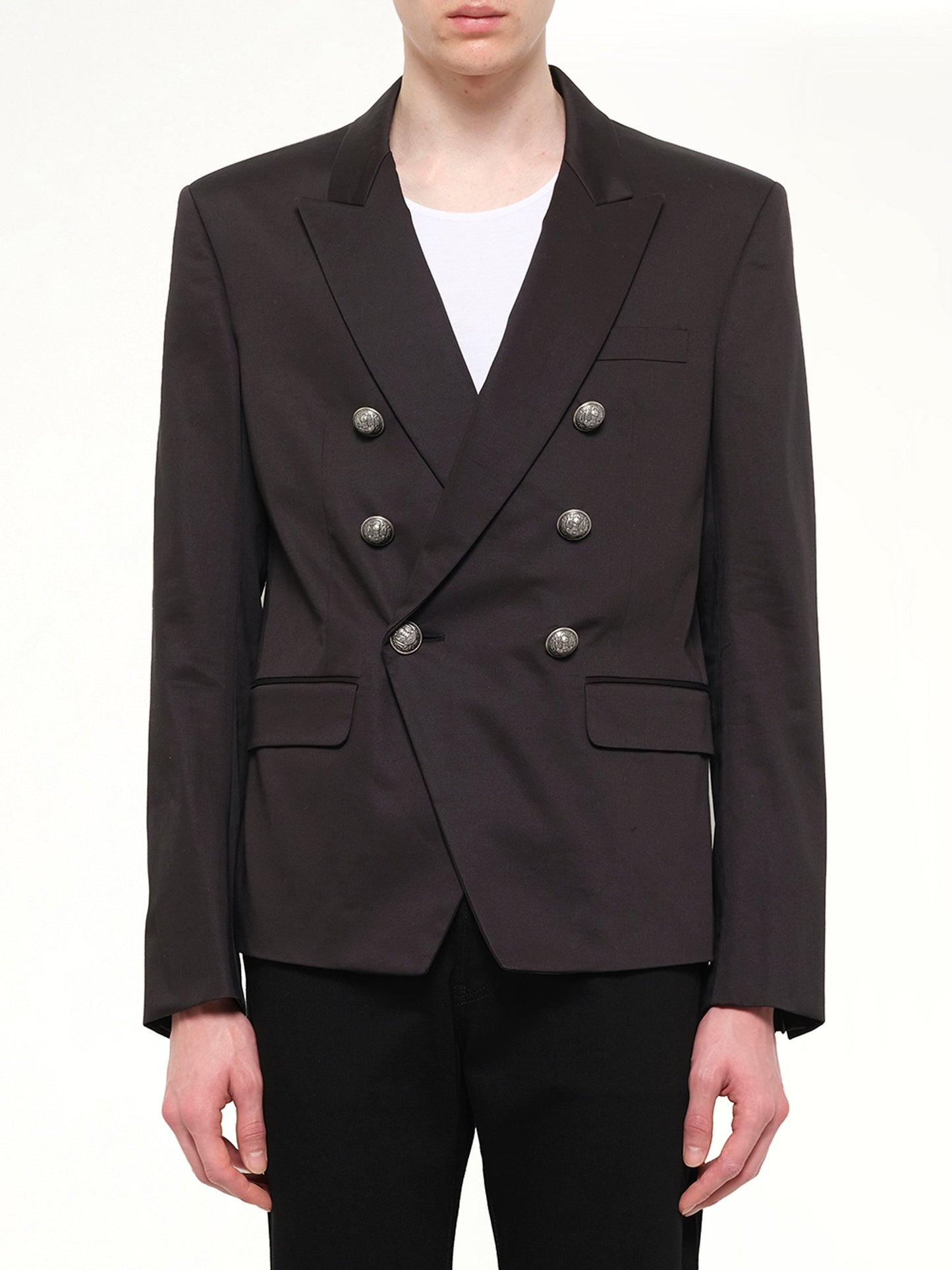 Image of Coats & Jackets. Product name - Balmain Jacket in Black colour by brand - BALMAIN