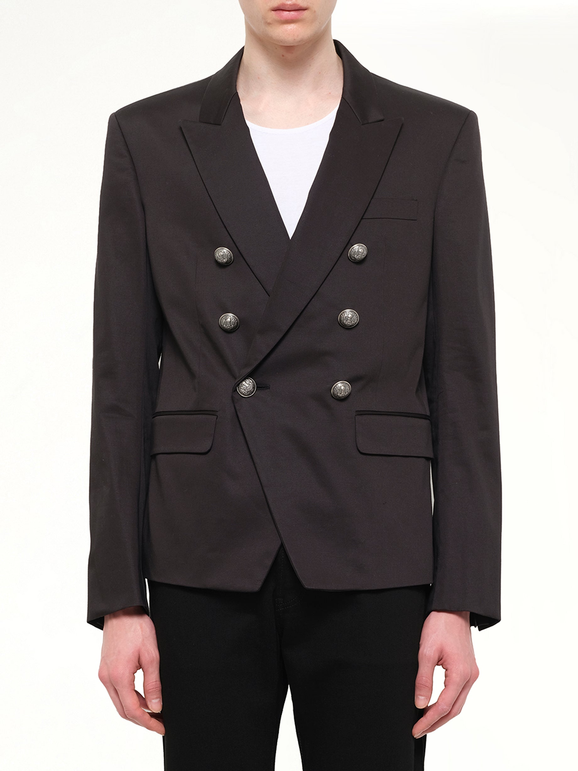 Image of Coats & Jackets. Product name - Balmain Jacket in Black colour by brand - BALMAIN