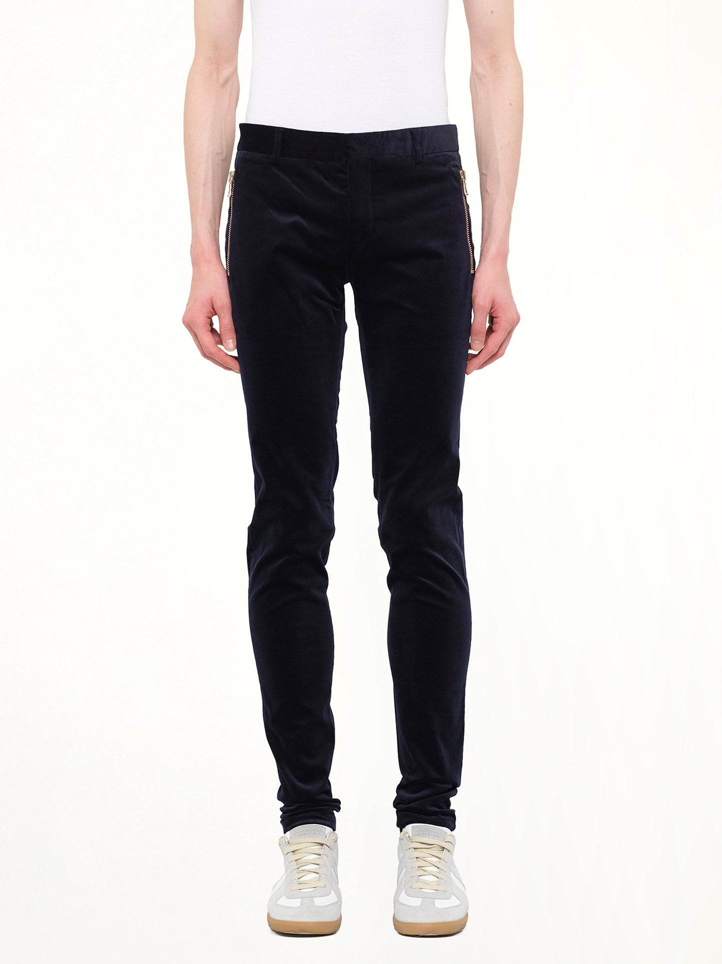 Image of a model wearing Pants. Product name - Pants in 159 colour by brand - BALMAIN