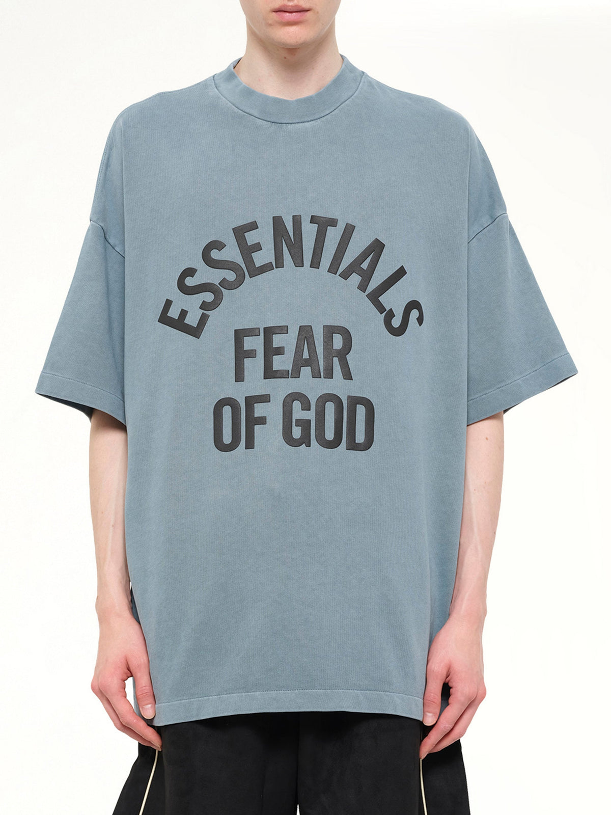 Image of T-Shirts. Product name - Campus 90's Short Sleeve T-Shirt in Blue colour by brand - FEAR OF GOD ESSENTIALS