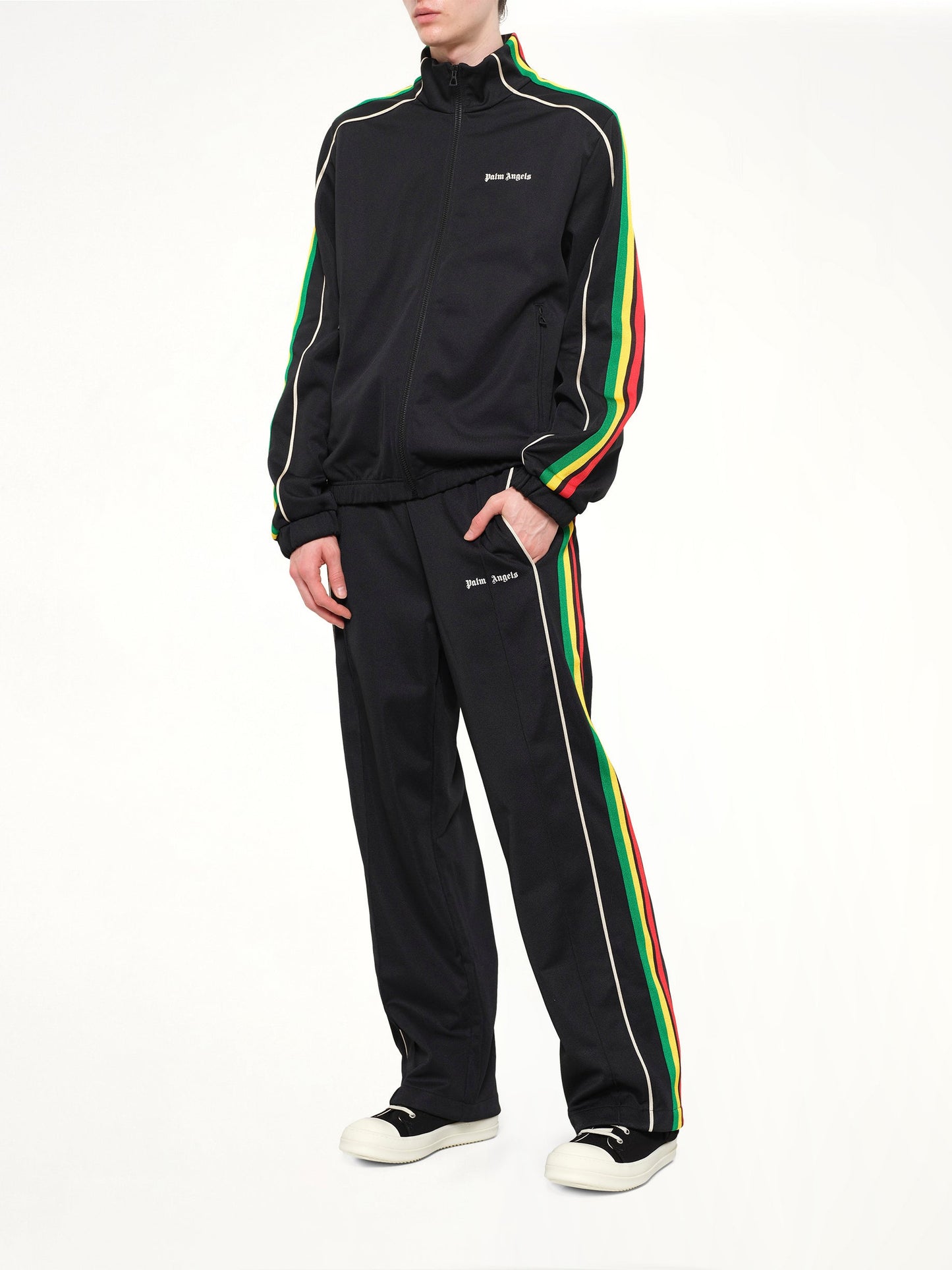 PALM ANGELS J Classic Logo Vint Track Pants (Black)