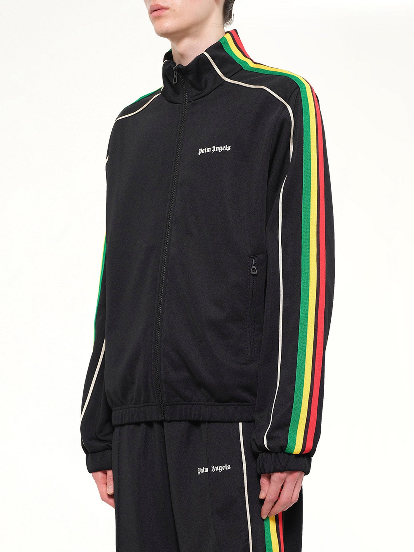 PALM ANGELS J Classic Logo Vint Track Top (Black)