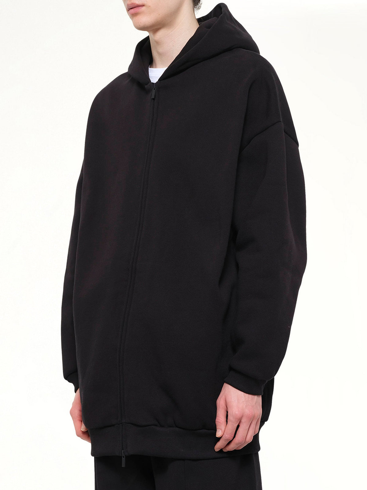 FEAR OF GOD ESSENTIALS Property Lounge Long Zip Hoodie (Black)
