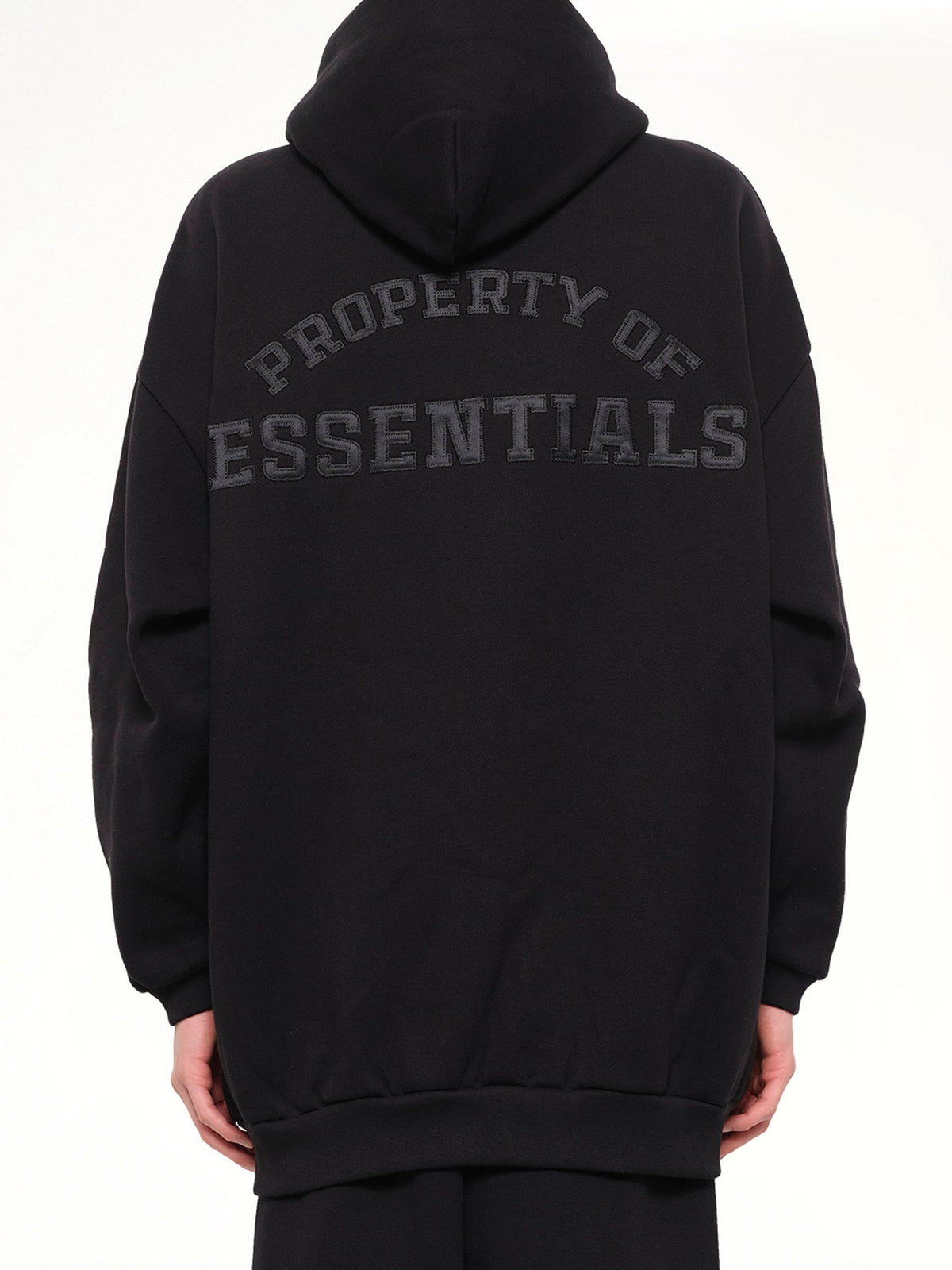 FEAR OF GOD ESSENTIALS Property Lounge Long Zip Hoodie (Black)