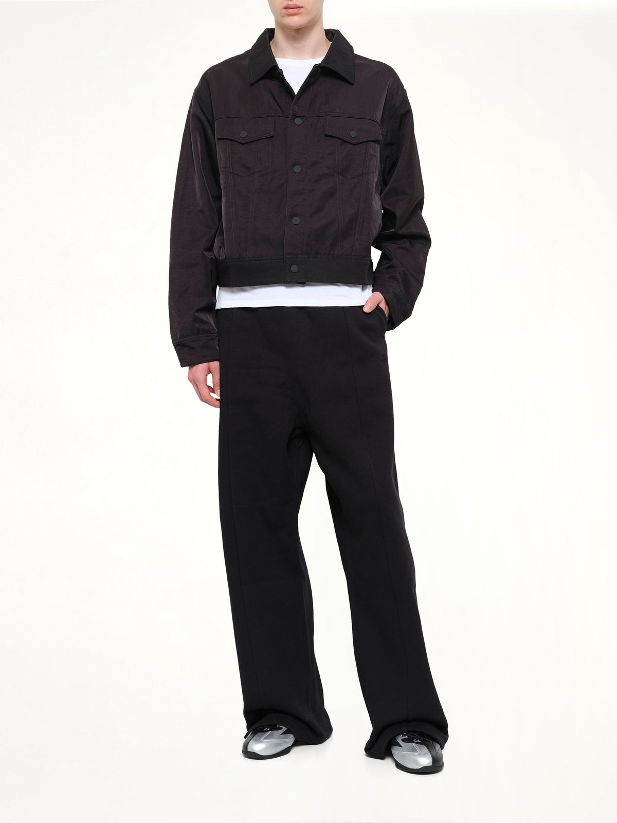 FEAR OF GOD ESSENTIALS Trucker Jacket (Black)
