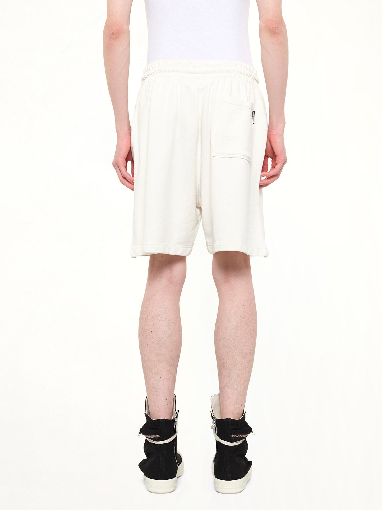 PALM ANGELS Waist Logo Sweatshorts (White)