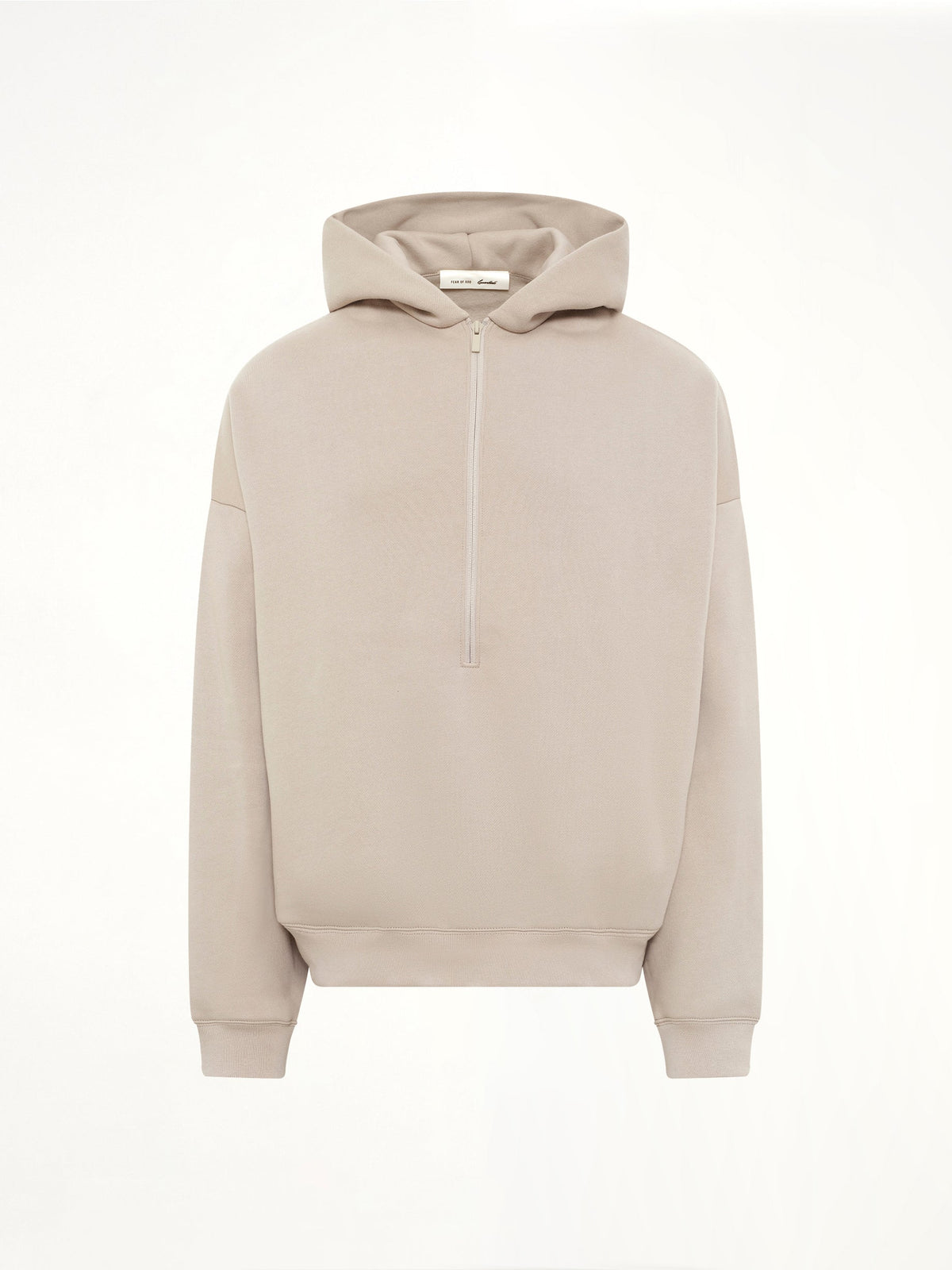FEAR OF GOD ESSENTIALS Property Lounge Half Zip Hoodie (Grey)