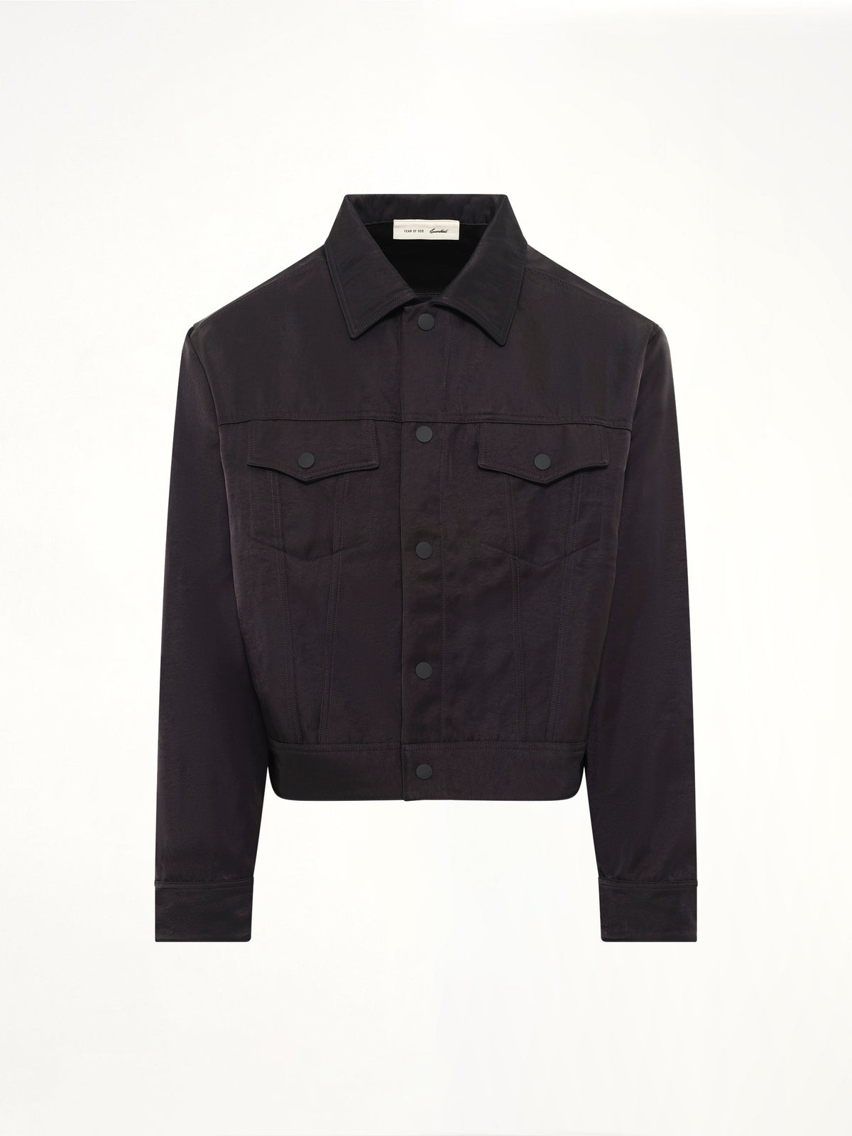FEAR OF GOD ESSENTIALS Trucker Jacket (Black)